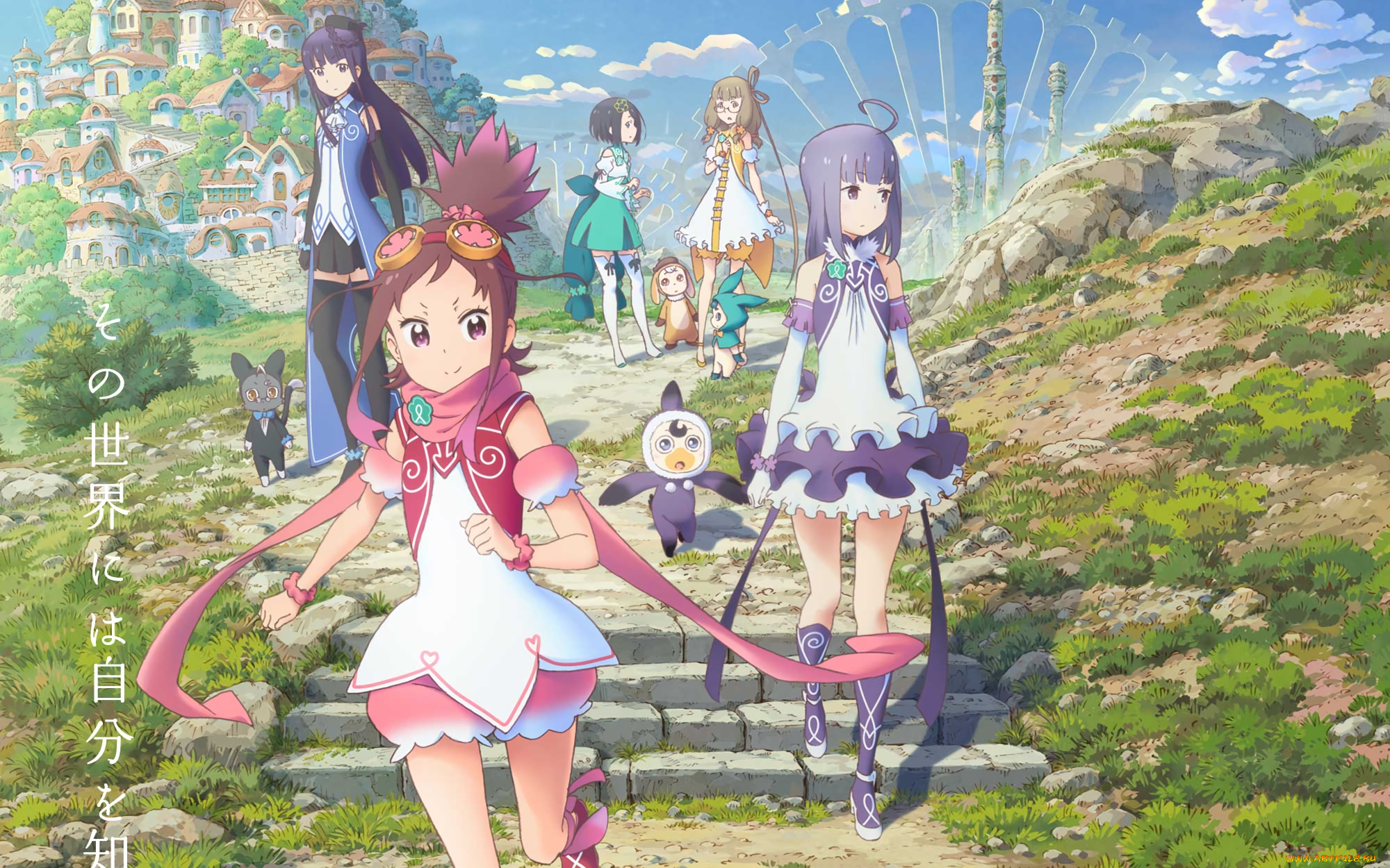 аниме, unknown, , другое, фон, взгляд, девушки