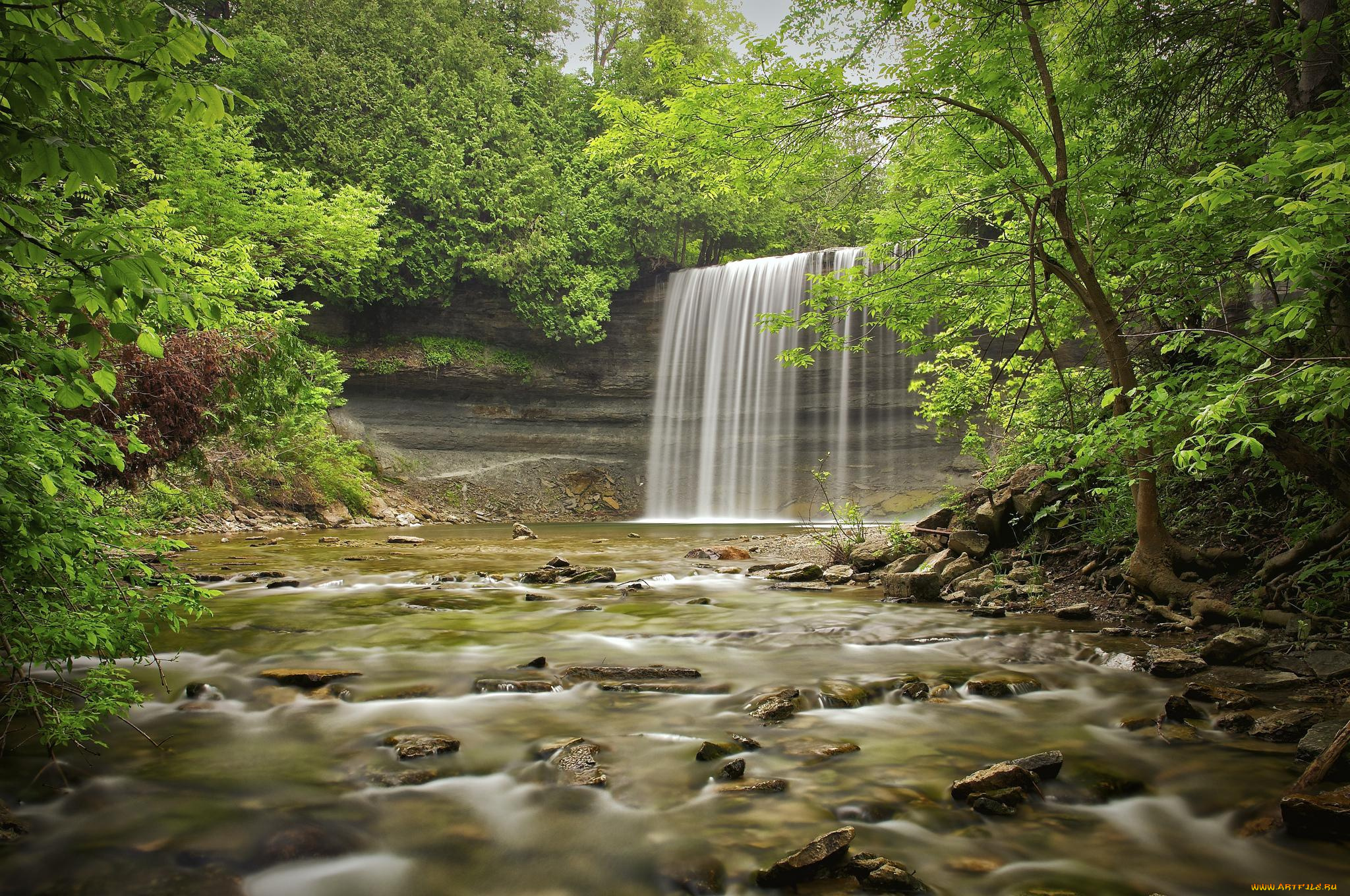 природа, водопады, камни, водопад, река