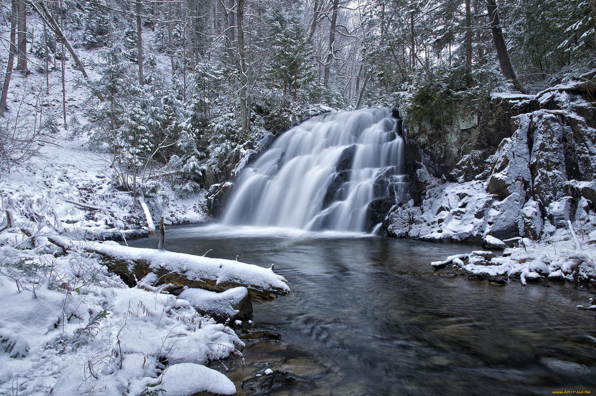 природа, водопады, скала, река, водопад