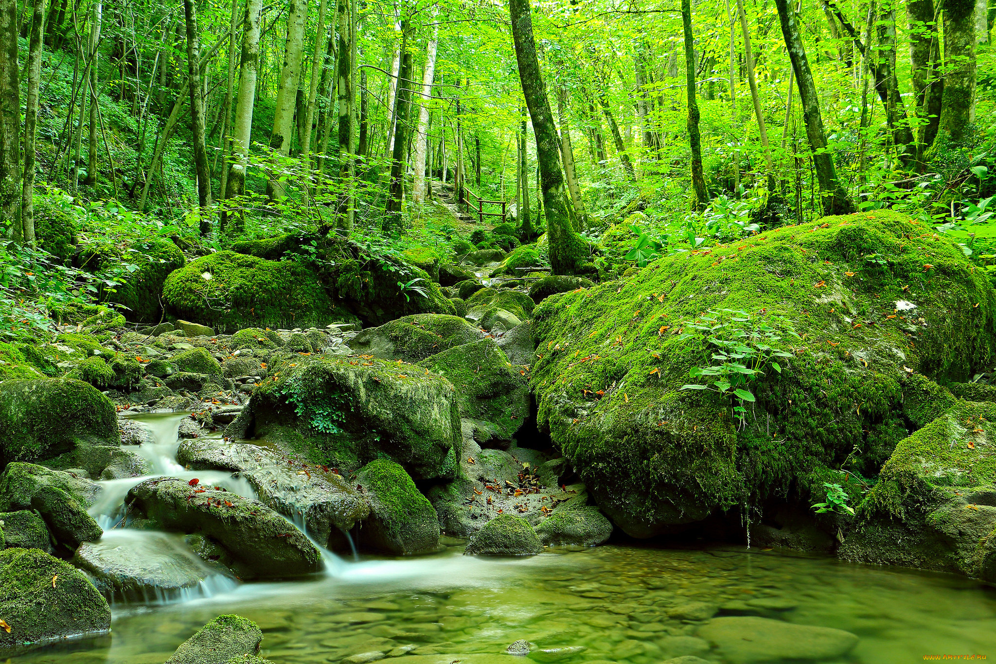 природа, водопады, водопад, камни, река