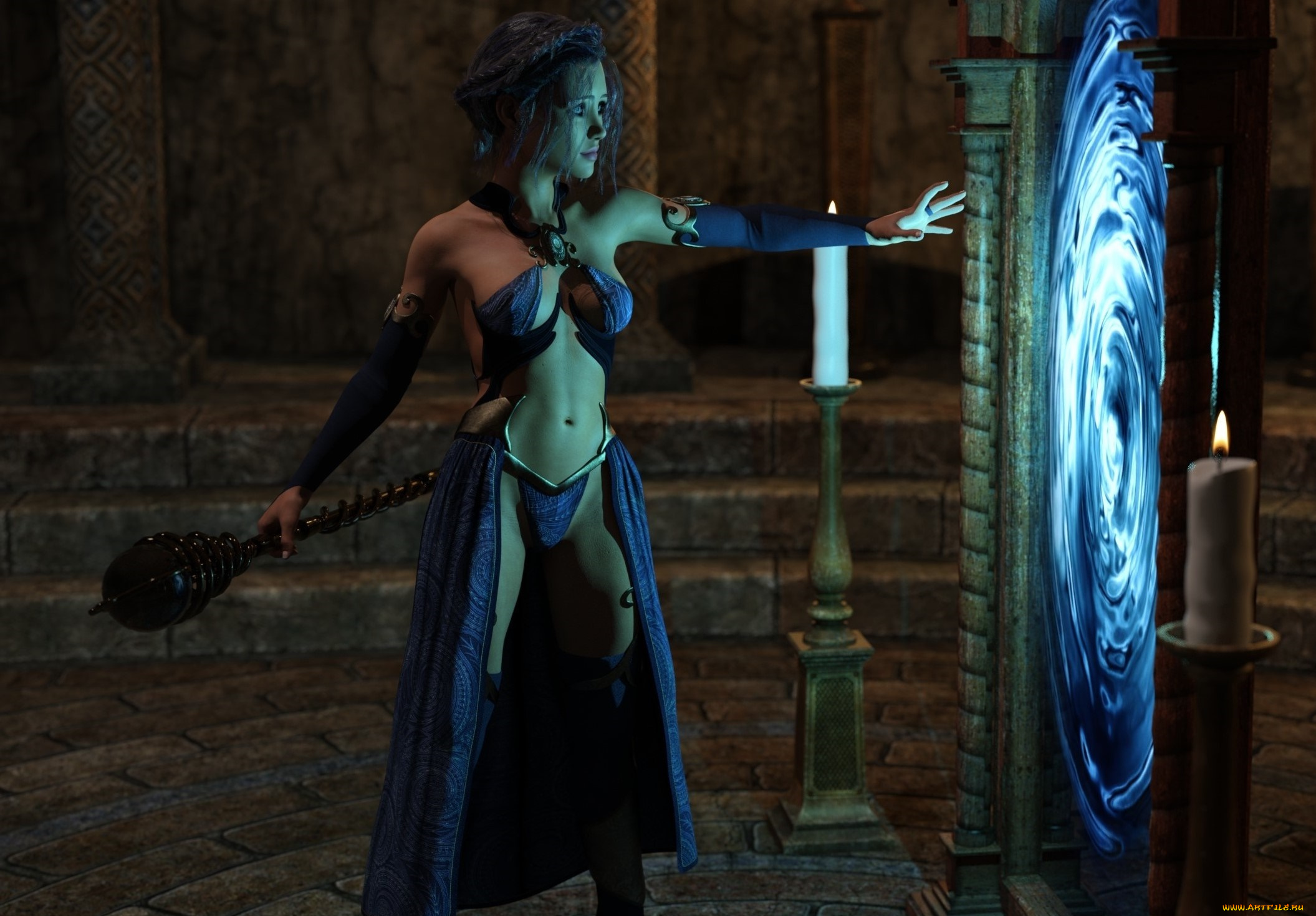 3д, графика, фантазия, , fantasy, девушка, взгляд, фон