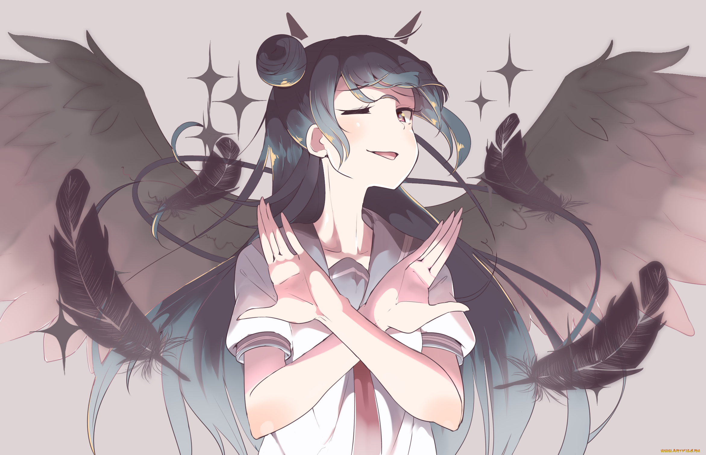 аниме, love, live, , school, idol, project, взгляд, девушка, фон