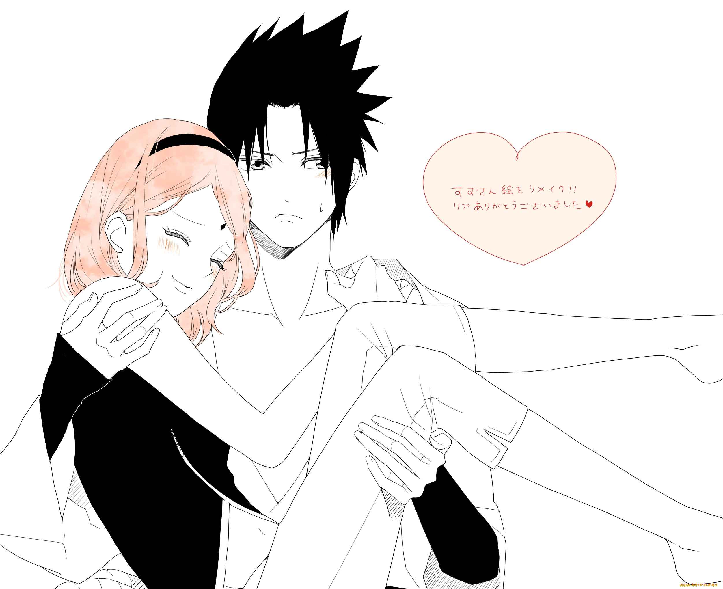 аниме, naruto, саске, сакура