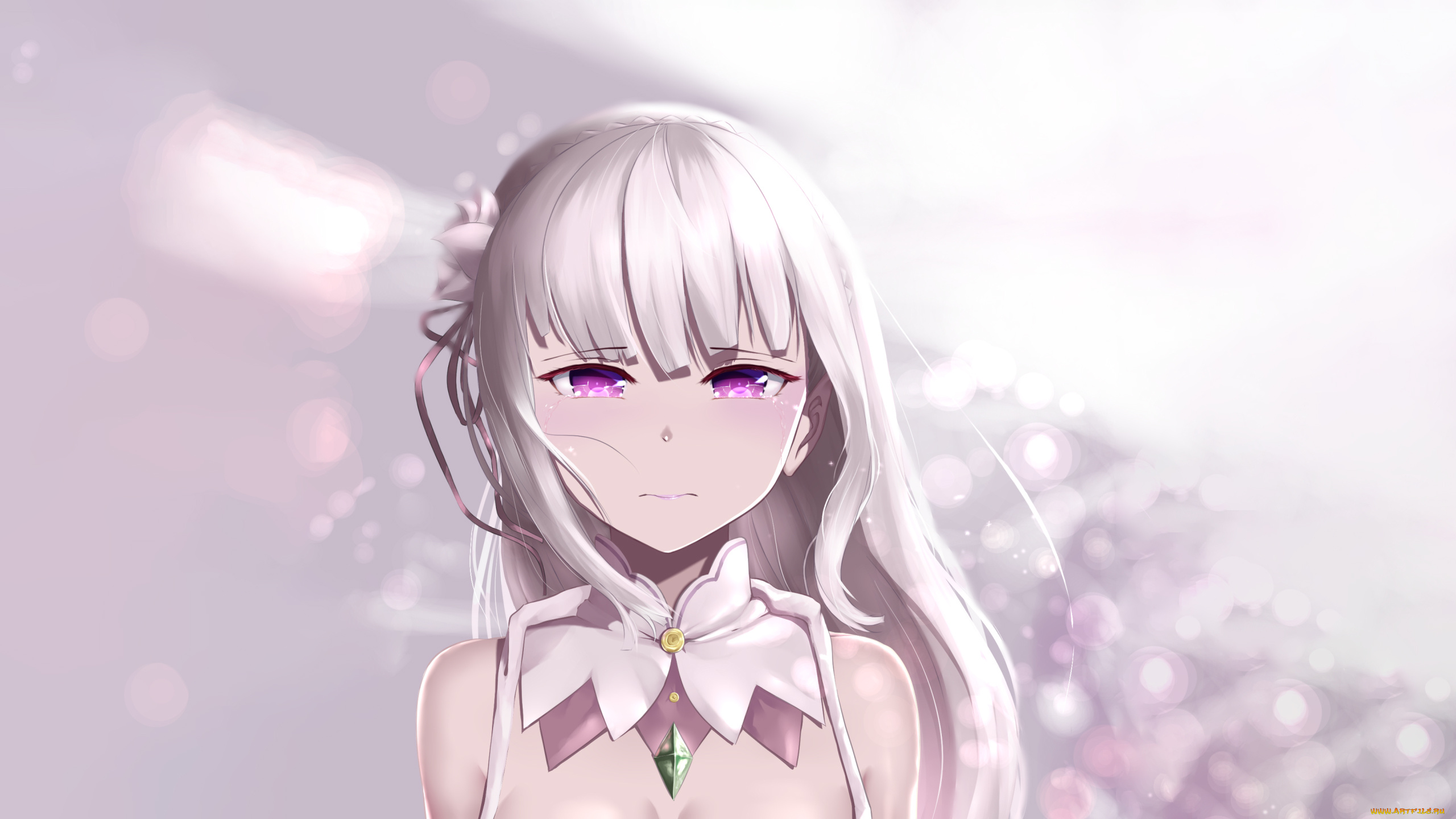 аниме, re, , zero, kara, hajimeru, isekai, seikatsu, фон, девушка, взгляд