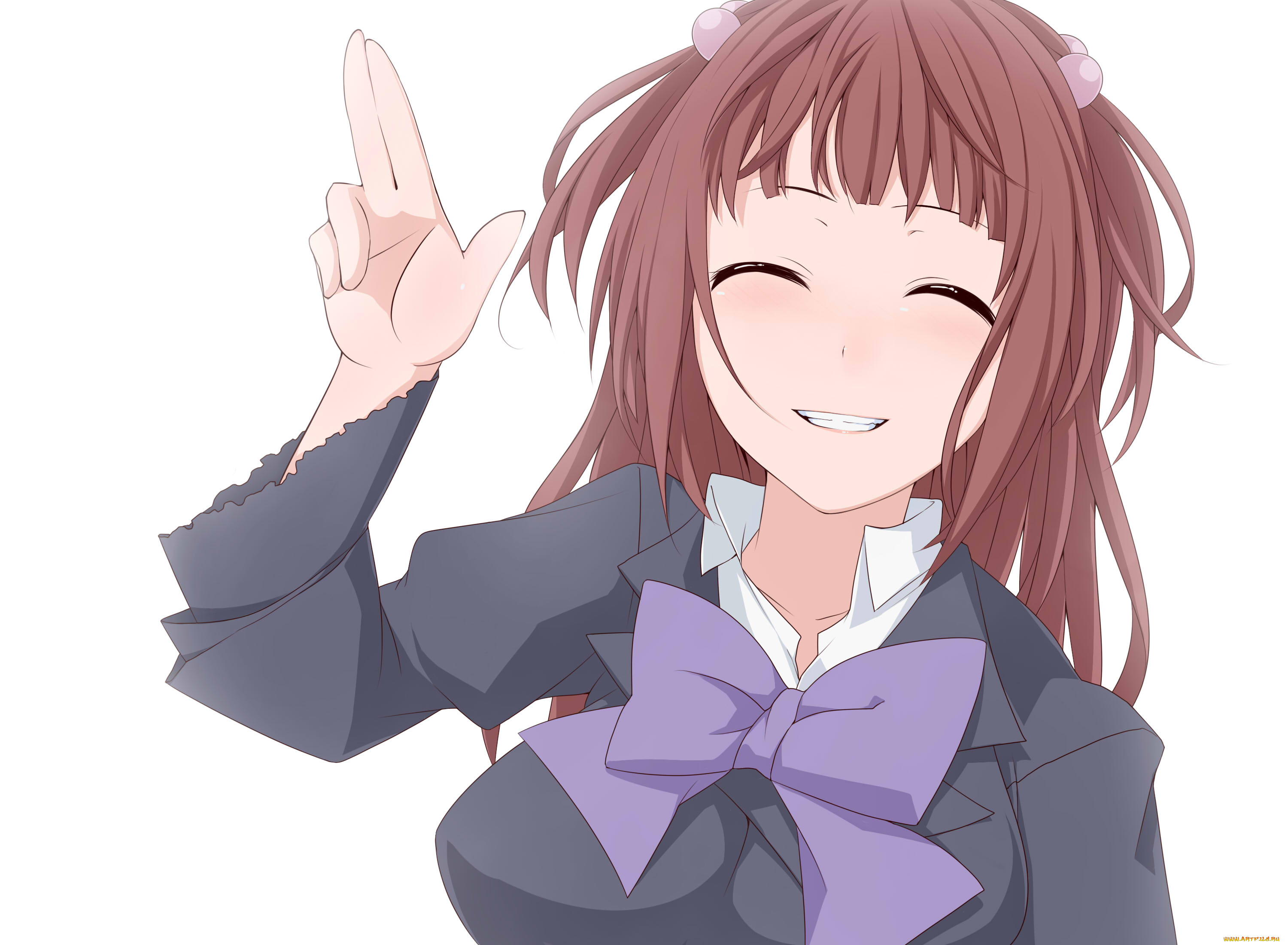 аниме, umineko, no, naku, koro, ni, девушка, взгляд, фон