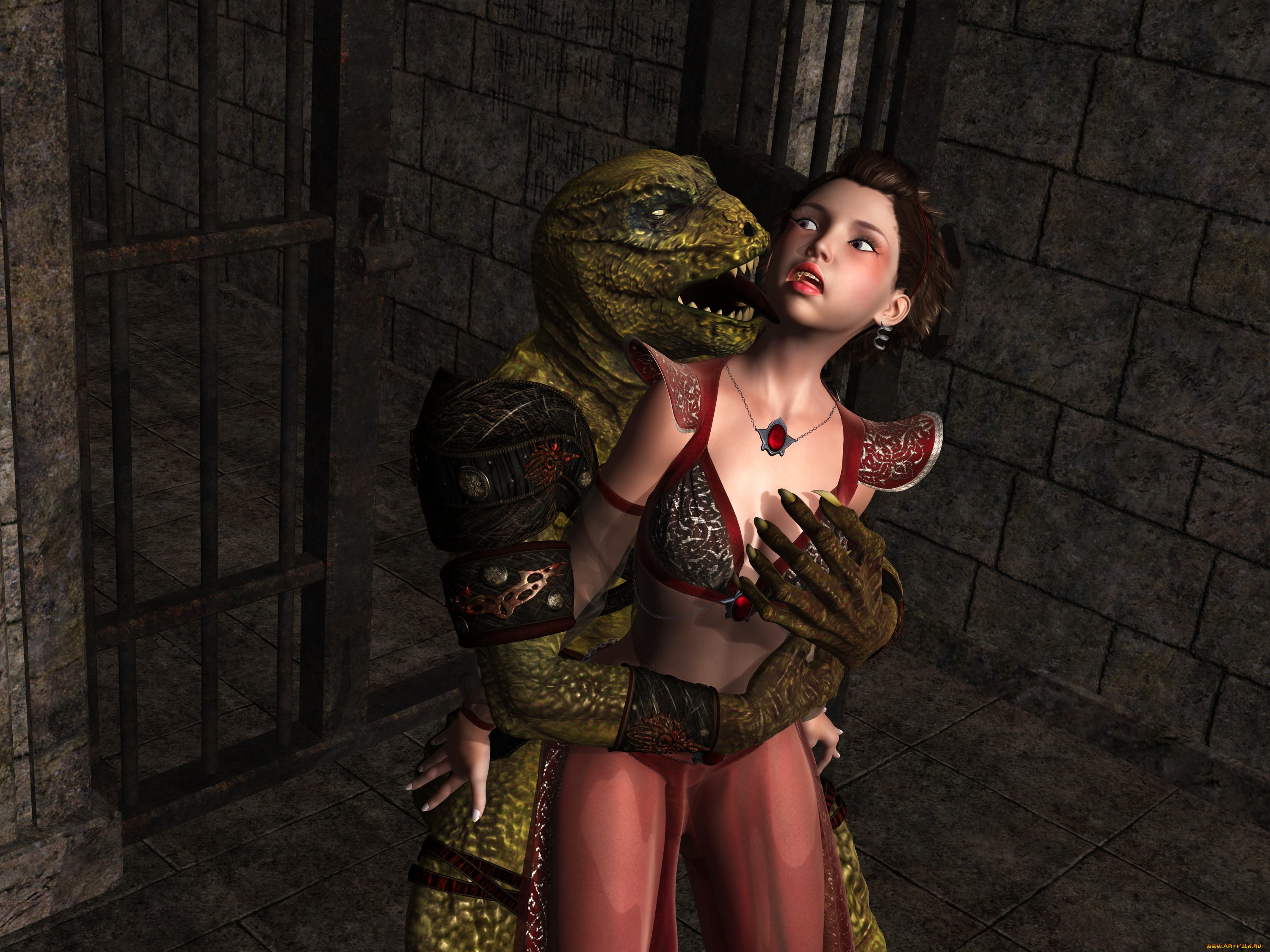 3д, графика, существа, , creatures, девушка, взгляд, фон, существо