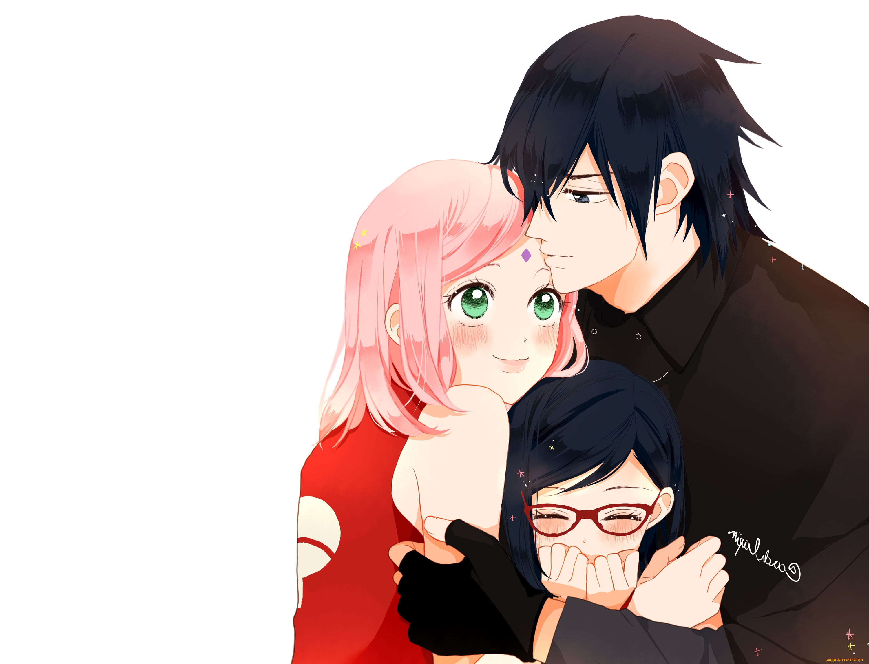 аниме, naruto, саске, сакура