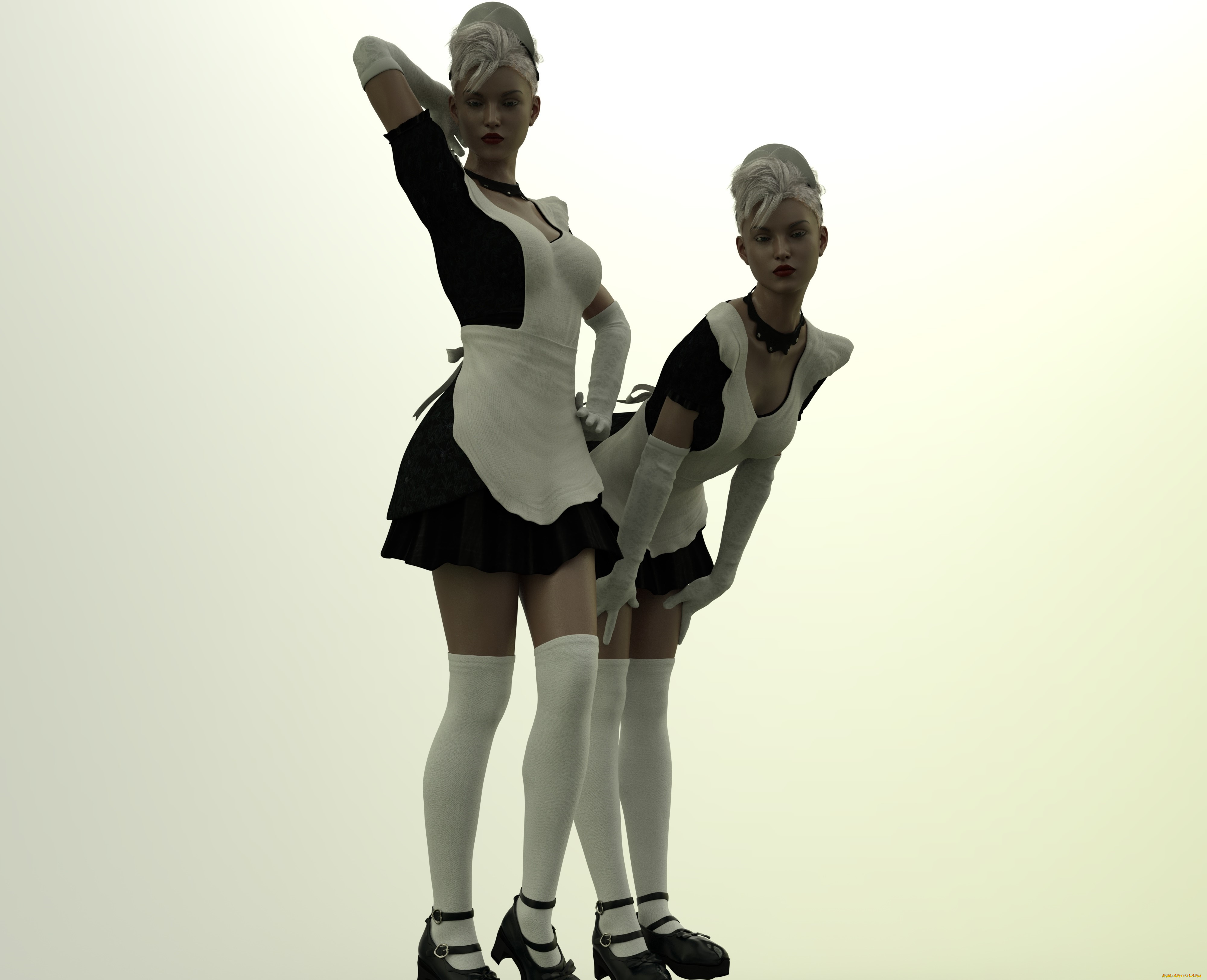 3д, графика, люди, , people, девушки, взгляд, фон