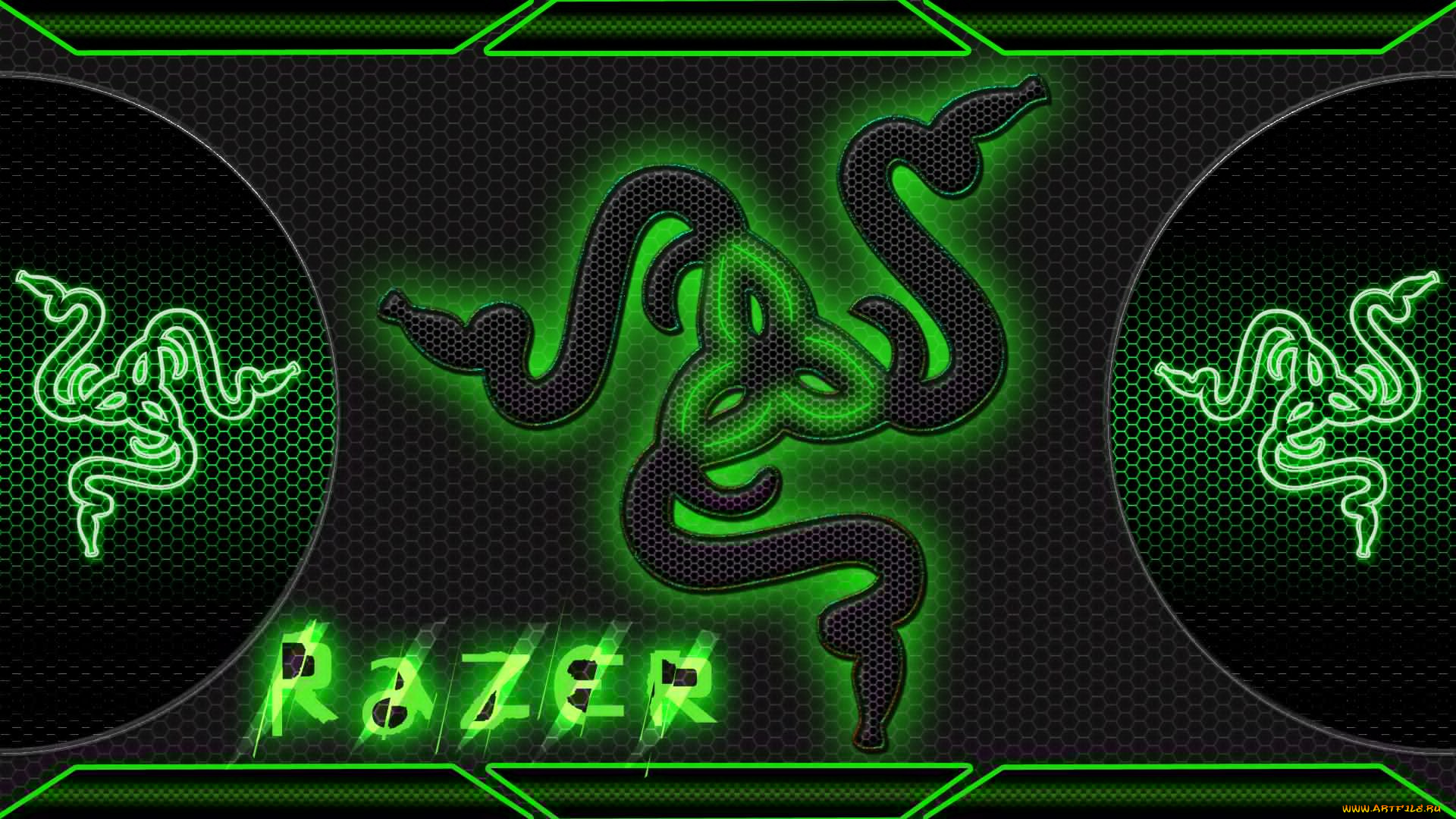 компьютеры, razer, логотип, фон