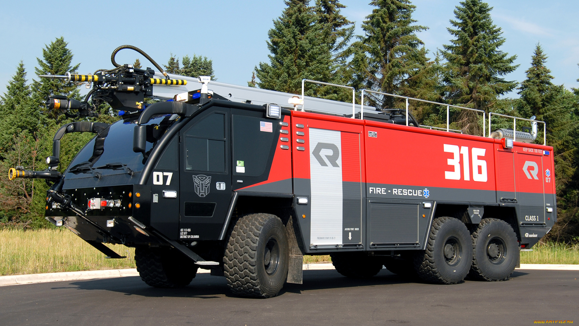 пожарная, машина, автомобили, пожарные, машины, грузовик