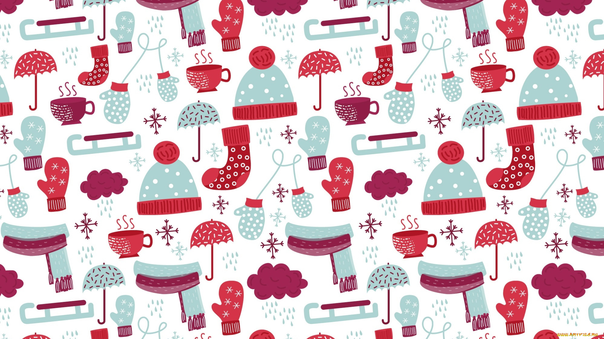 праздничные, векторная, графика, , новый, год, winter, socks, with, зима, текстура, pattern