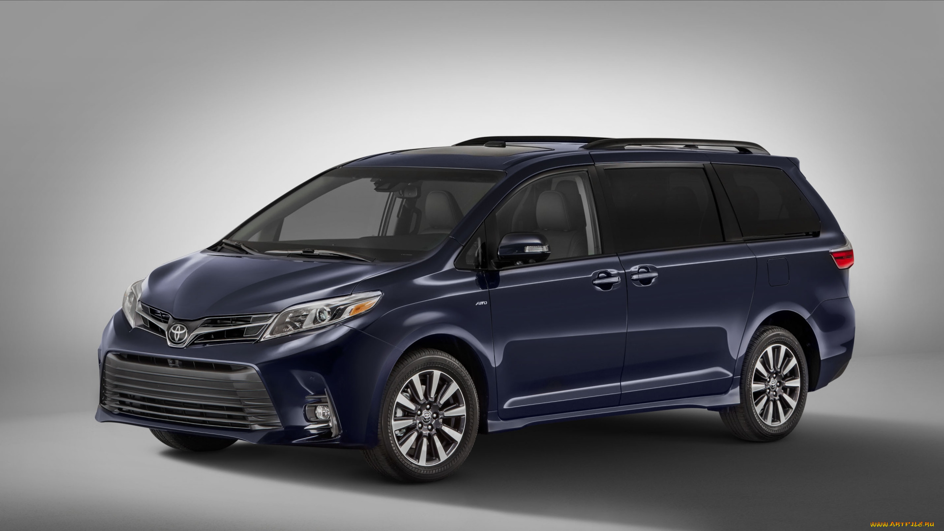 toyota, sienna, 2018, автомобили, toyota, синяя, 2018, sienna