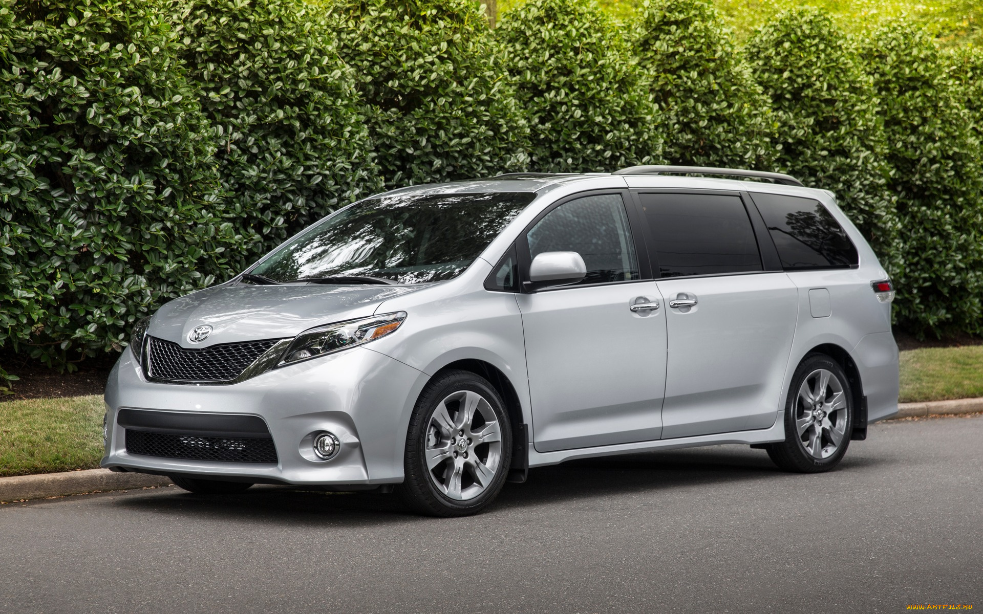 toyota, sienna, 2017, автомобили, toyota, металлик, серебристая, 2017, sienna