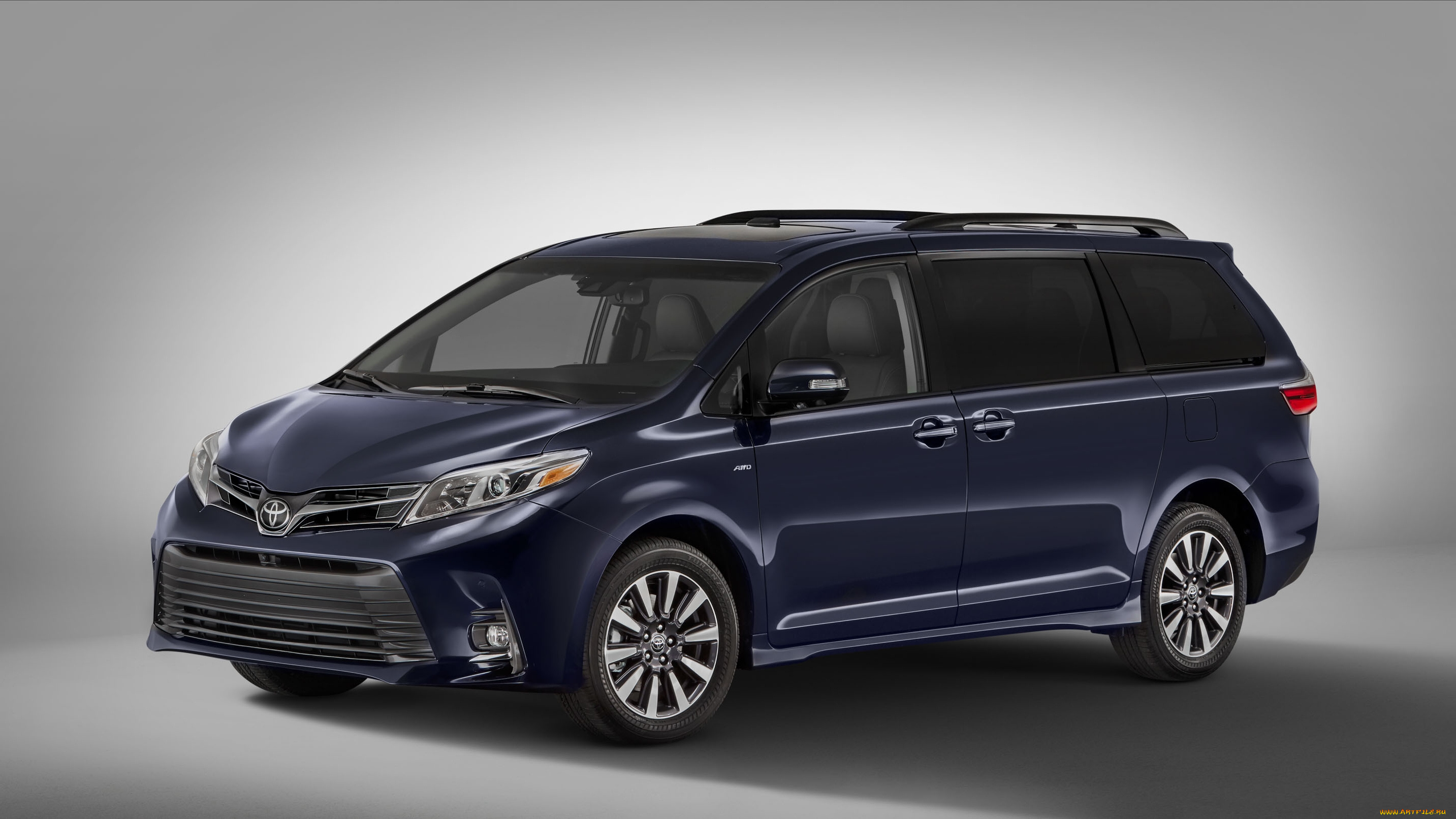 toyota, sienna, 2018, автомобили, toyota, синяя, 2018, sienna