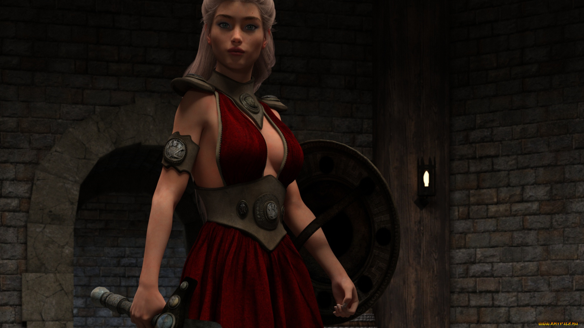 3д, графика, фантазия, , fantasy, девушка, взгляд, фон