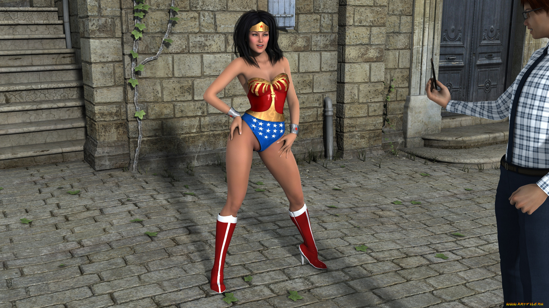 3д, графика, фантазия, , fantasy, фон, взгляд, девушка