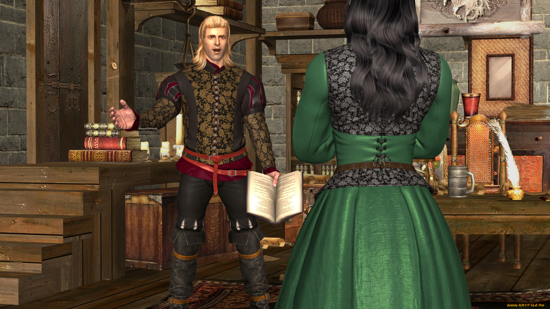 3д, графика, фантазия, , fantasy, мужчина, фон, взгляд