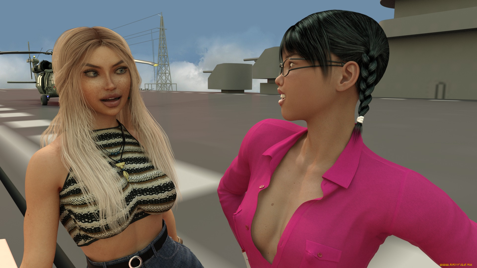 3д, графика, люди, , people, фон, взгляд, девушки