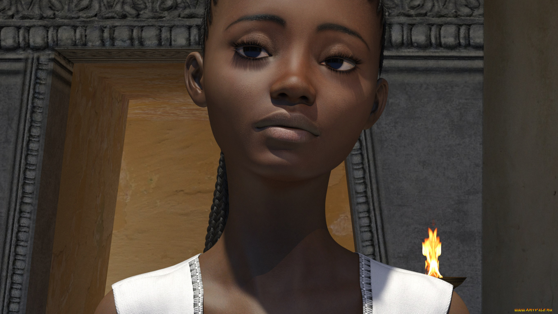 3д, графика, портрет, , portraits, девушка, взгляд, фон