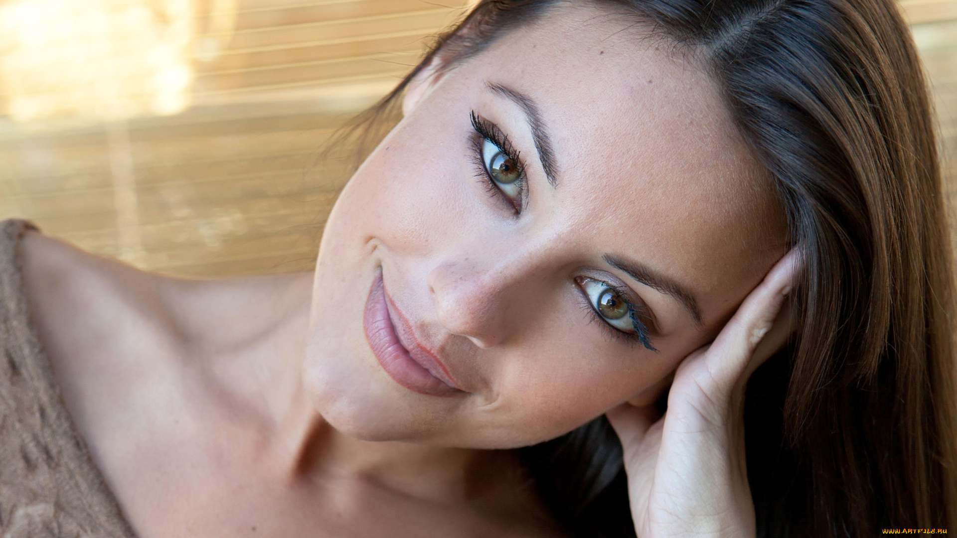 девушки, lorena, garcia, , lorena, morena, улыбка, лицо, шатенка