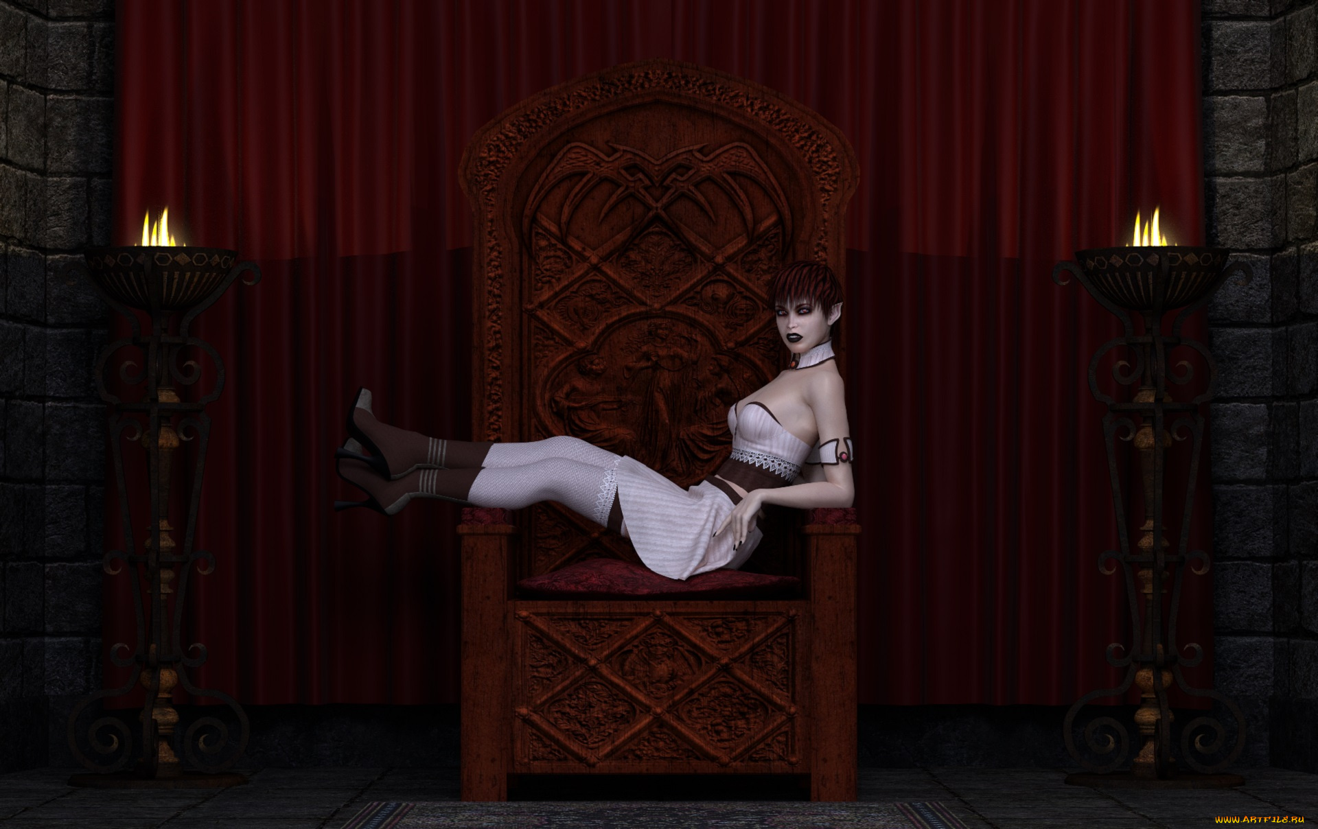 3д, графика, эльфы, , elves, эльфийка, фон, взгляд