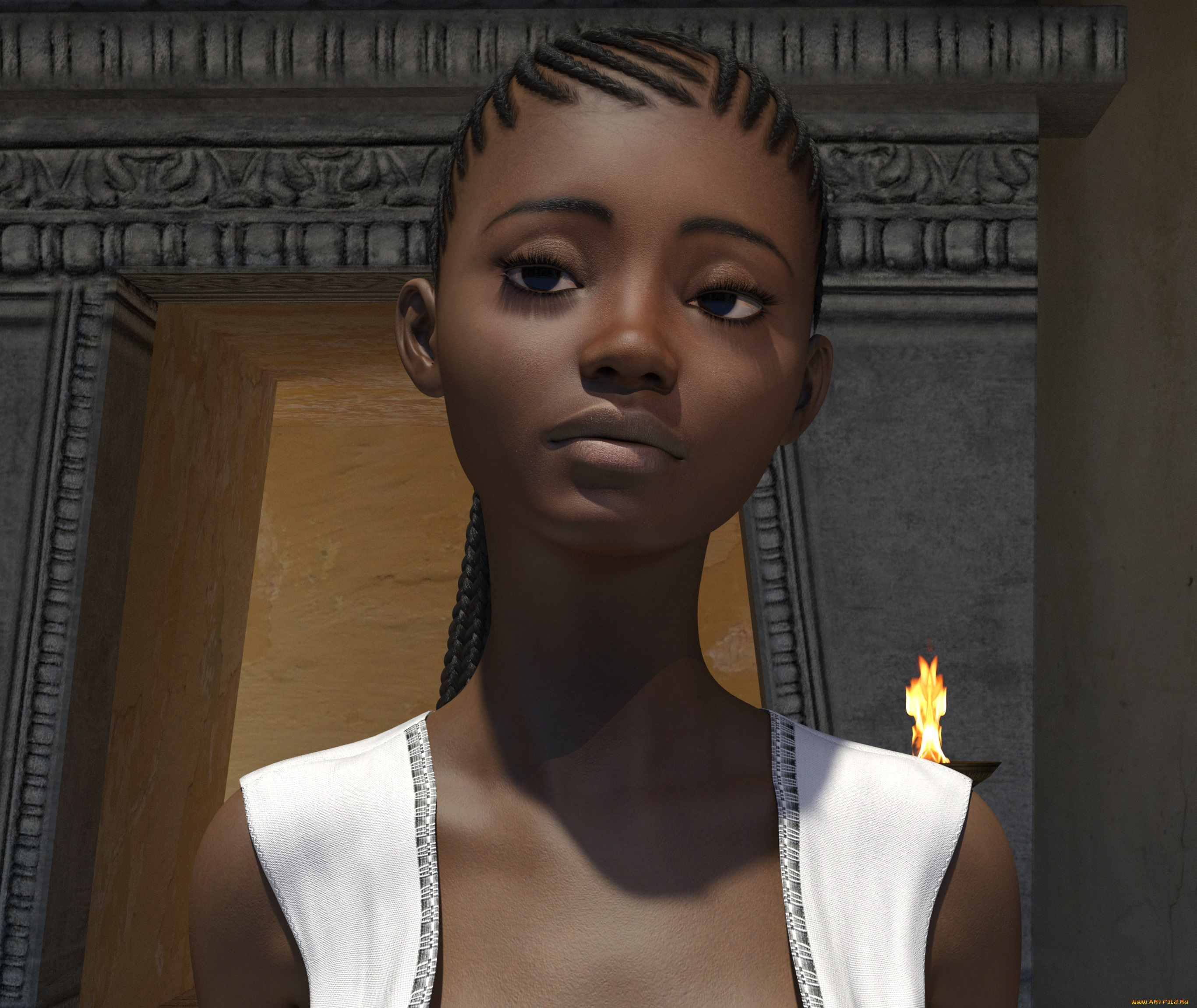 3д, графика, портрет, , portraits, девушка, взгляд, фон