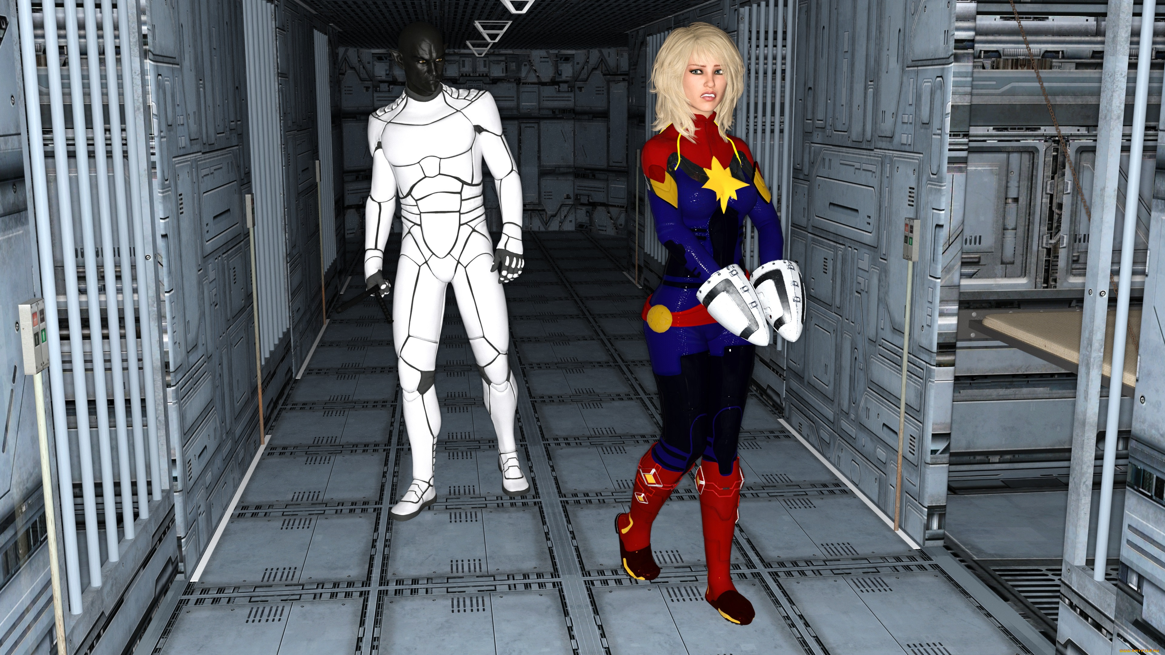 3д, графика, фантазия, , fantasy, фон, взгляд, девушка