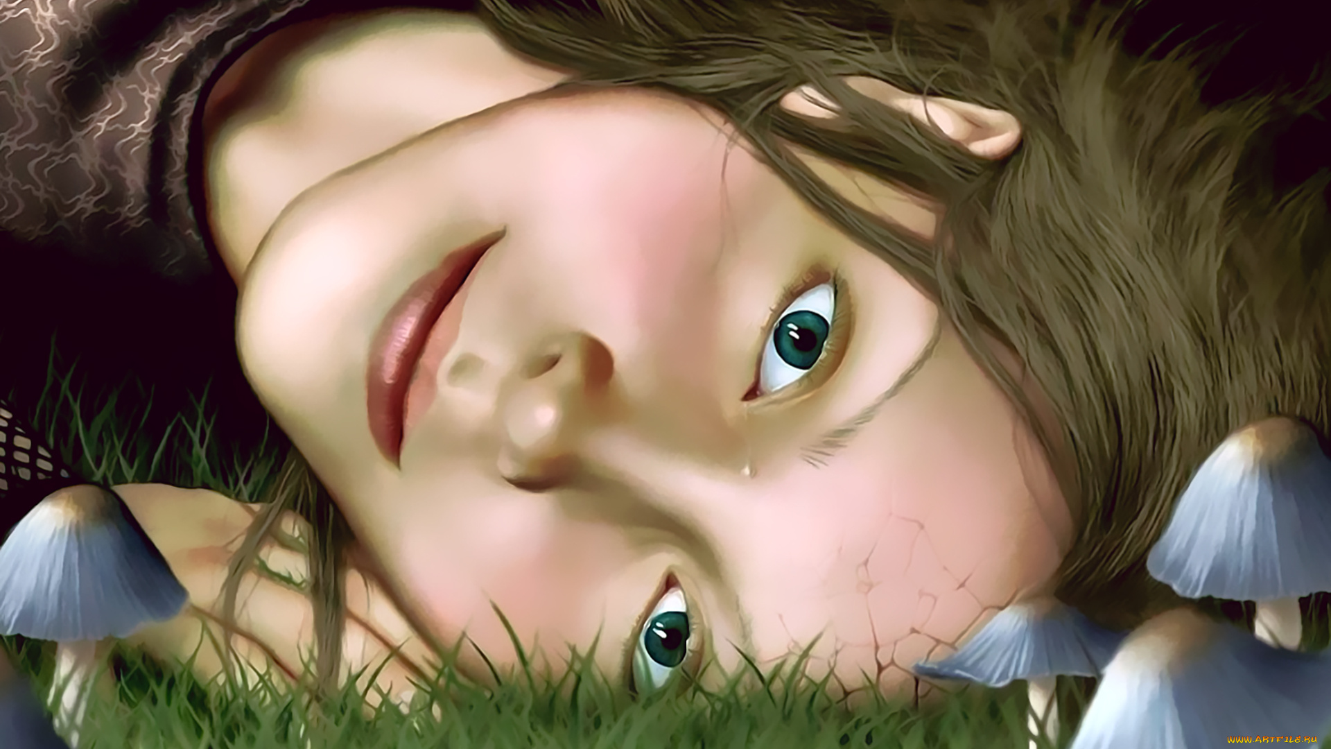 календари, фэнтези, 2019, calendar, лицо, взгляд, грибы