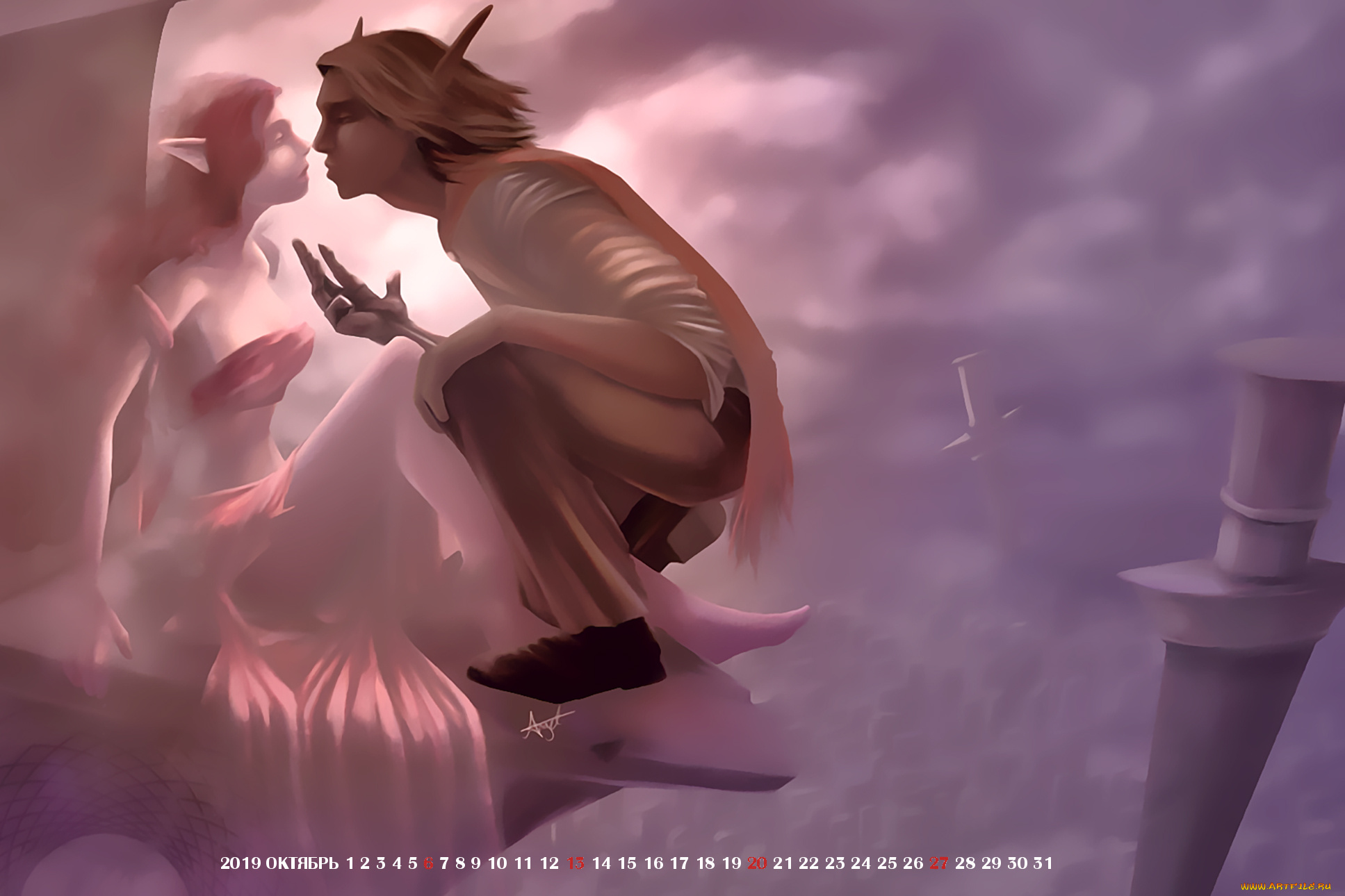 календари, фэнтези, 2019, calendar, чувство, эльф, существо