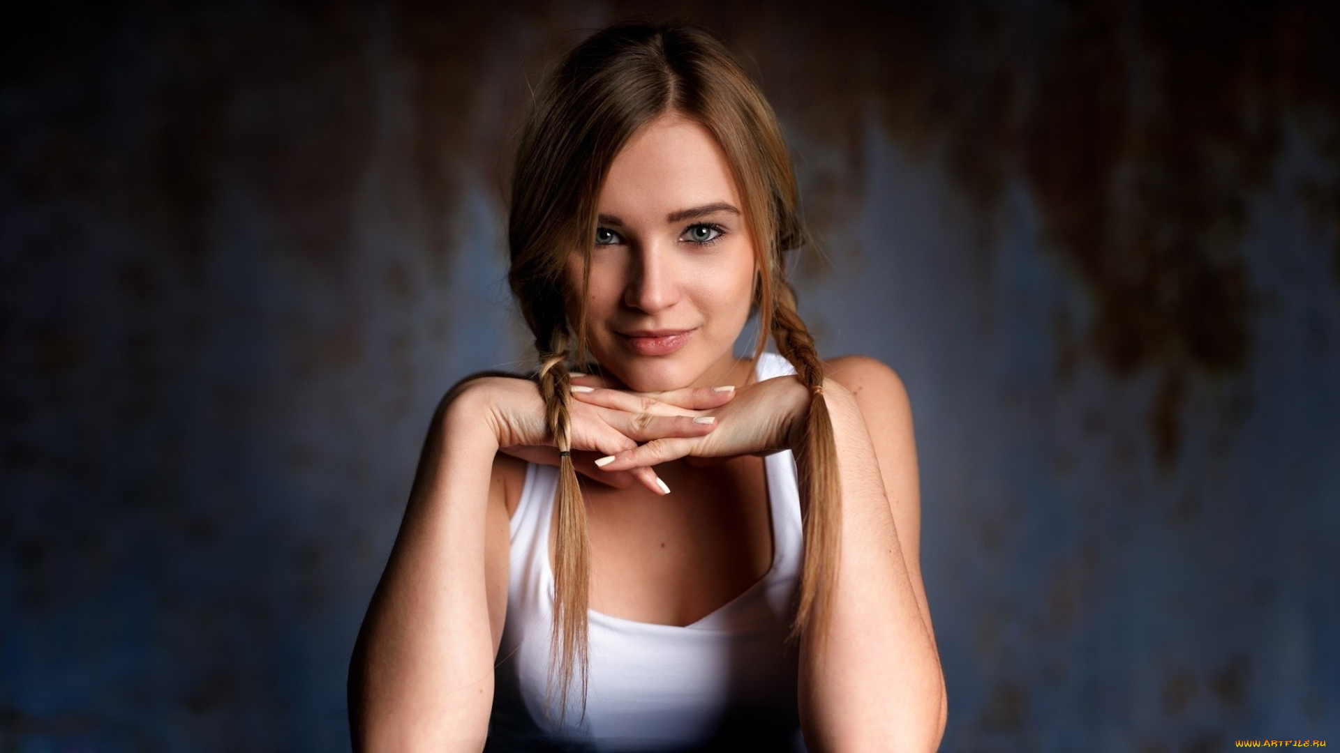 девушки, -, рыжеволосые, и, разноцветные, косички