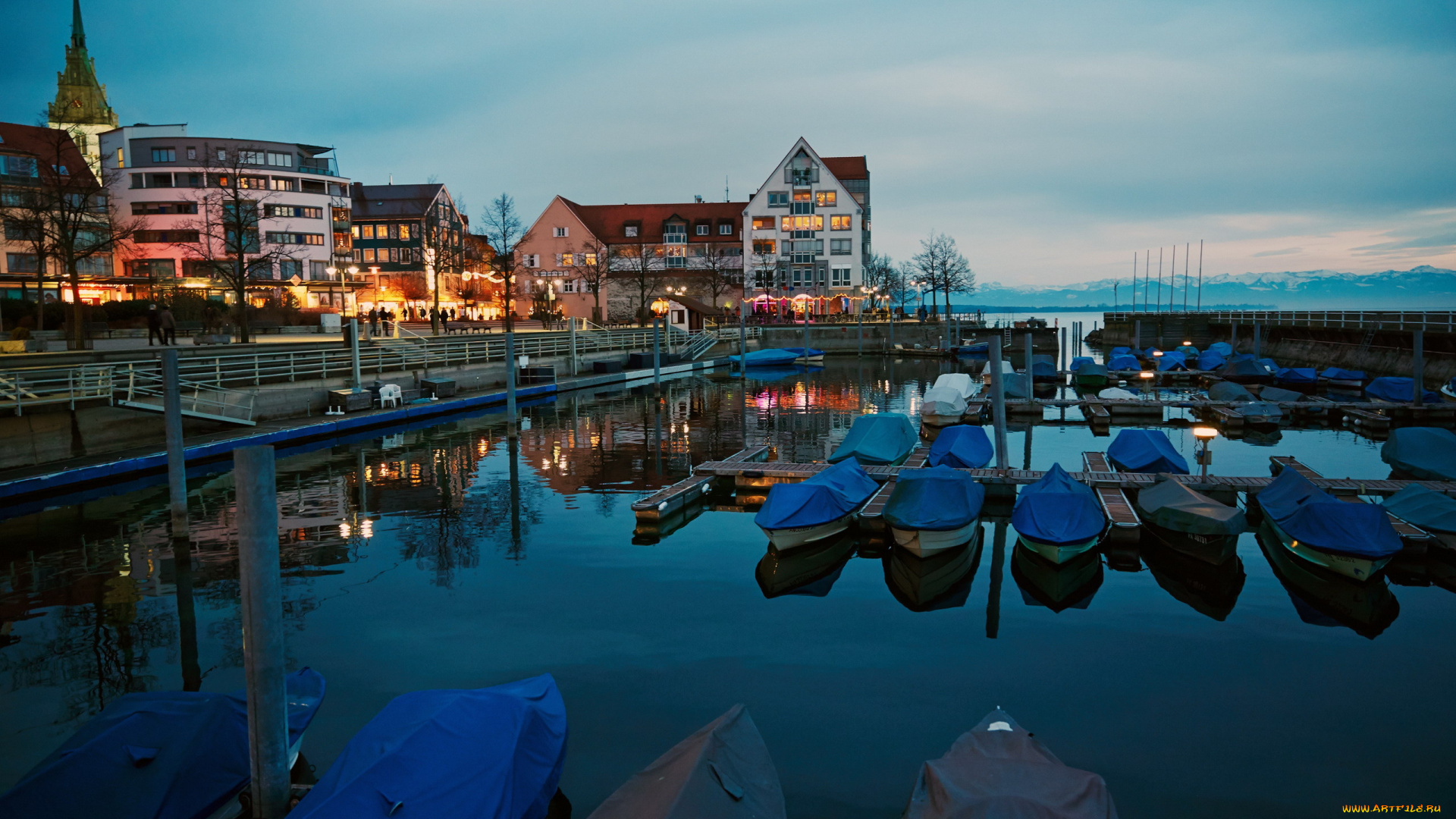 корабли, порты, , , причалы, вечер, лодки, причал