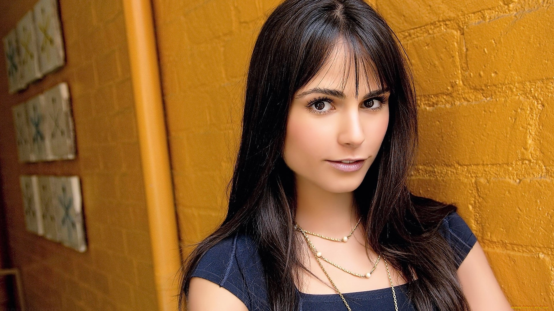 девушки, jordana, brewster, брюнетка, лицо, стена