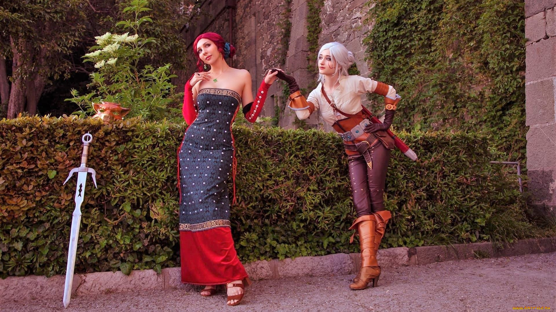 девушки, ольга, кожевникова, , lady, bell, образы, костюмы, меч, стена