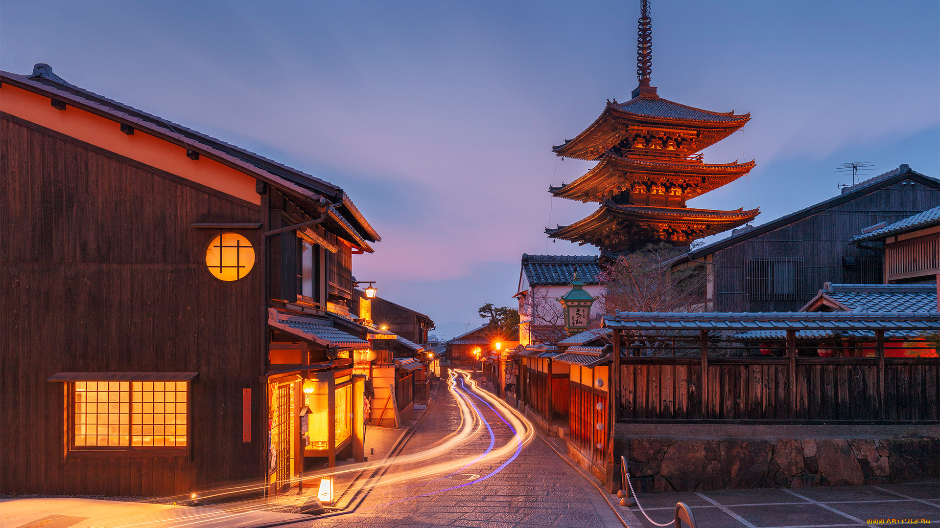 города, киото, , япония, архитектура, здание, фотография, вечер, азия, длительная, выдержка, легкие, тропы, улица, дом, азиатская, киото, martin, rak, пагода