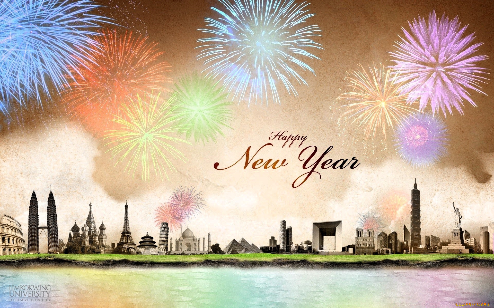 праздничные, -, разное, , новый, год, салют, города, достопримечательности