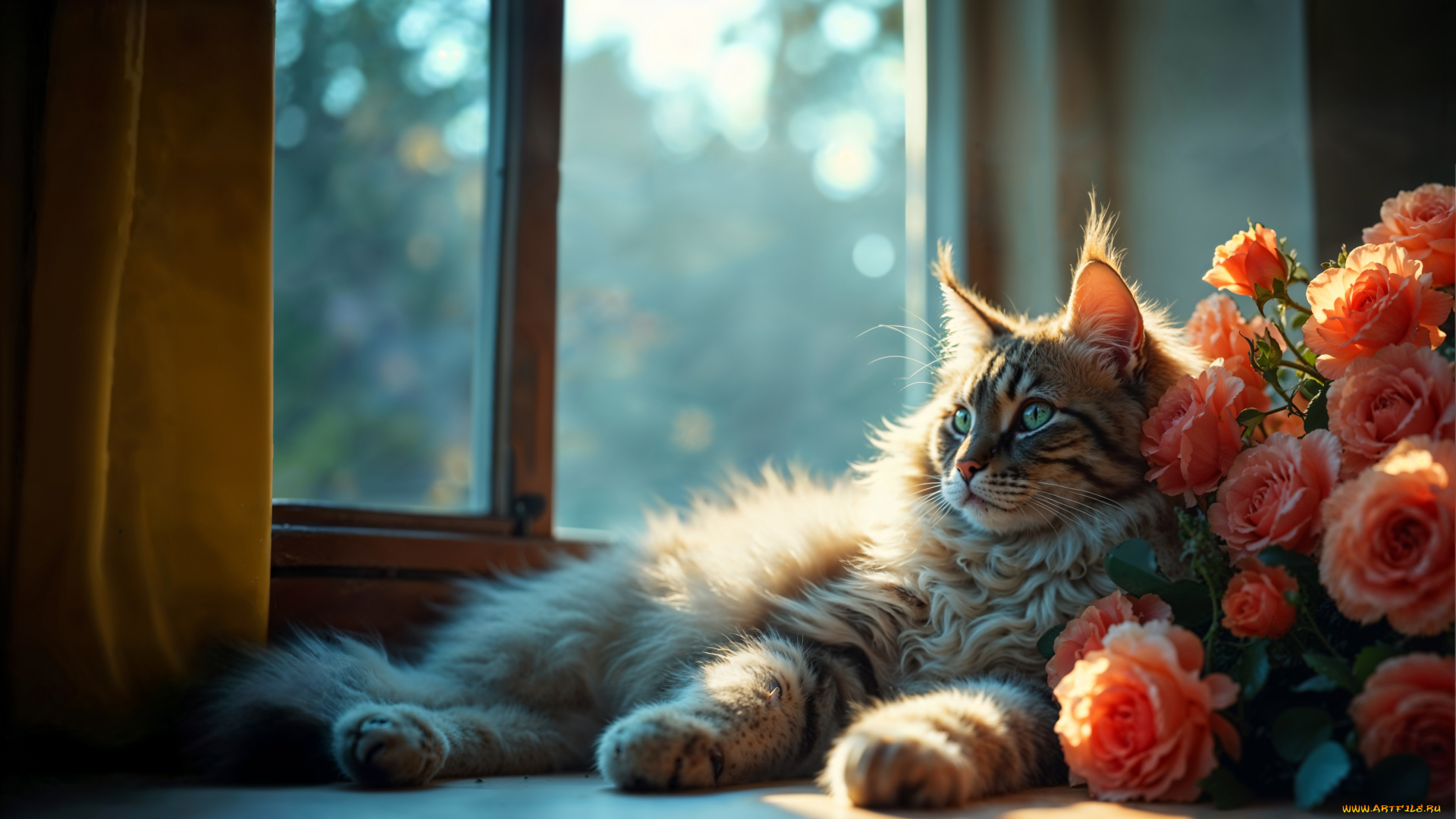 3д, графика, животные, , animals, кот, кошка