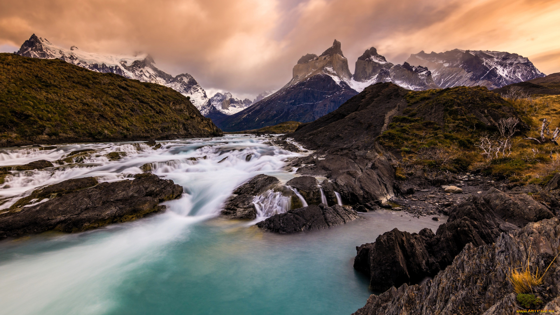 природа, реки, озера, горы, река, поток