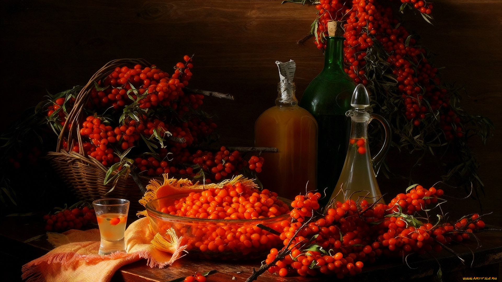 рисованное, еда, натюрморт