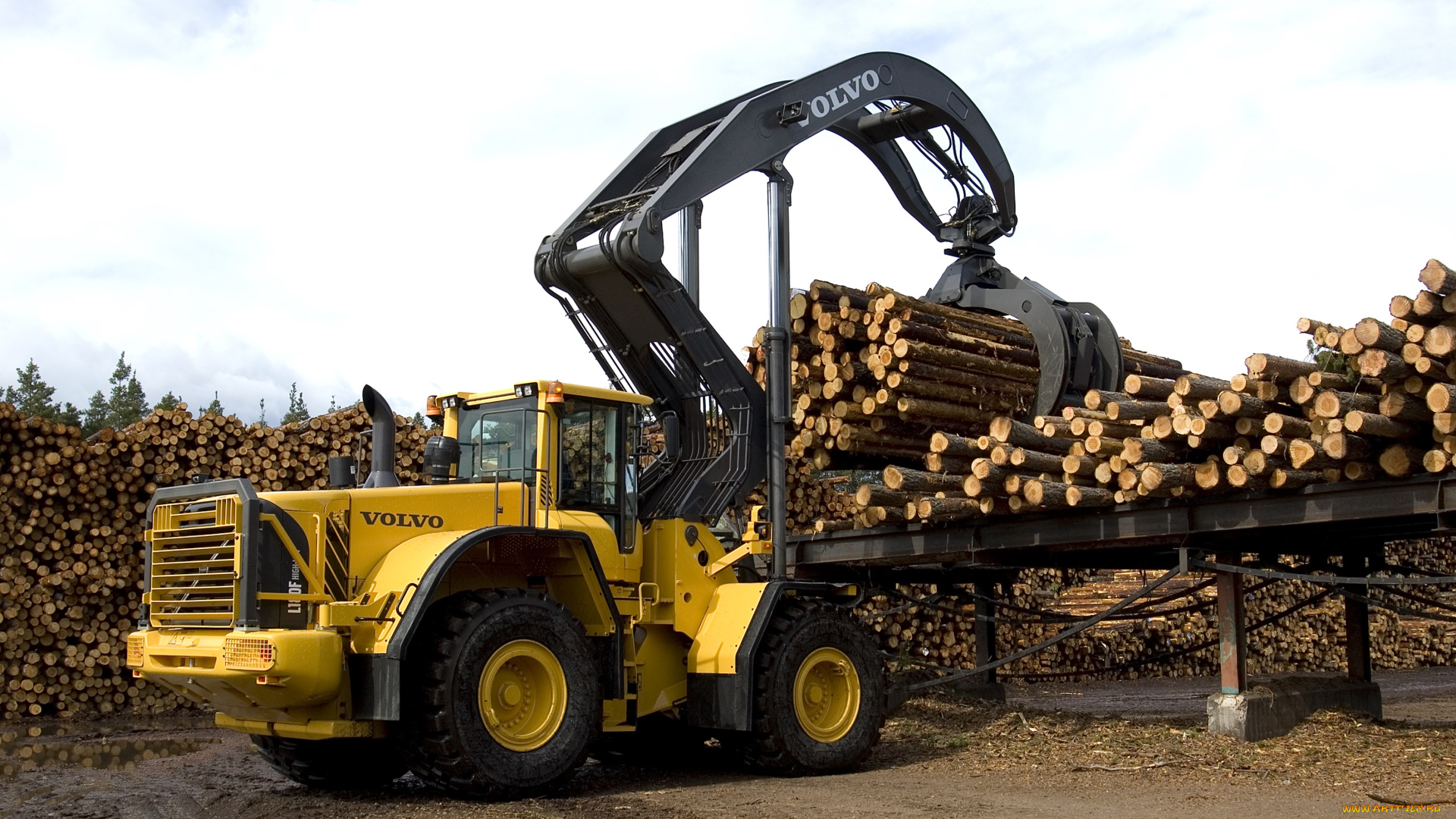 техника, фронтальные, погрузчики, volvo