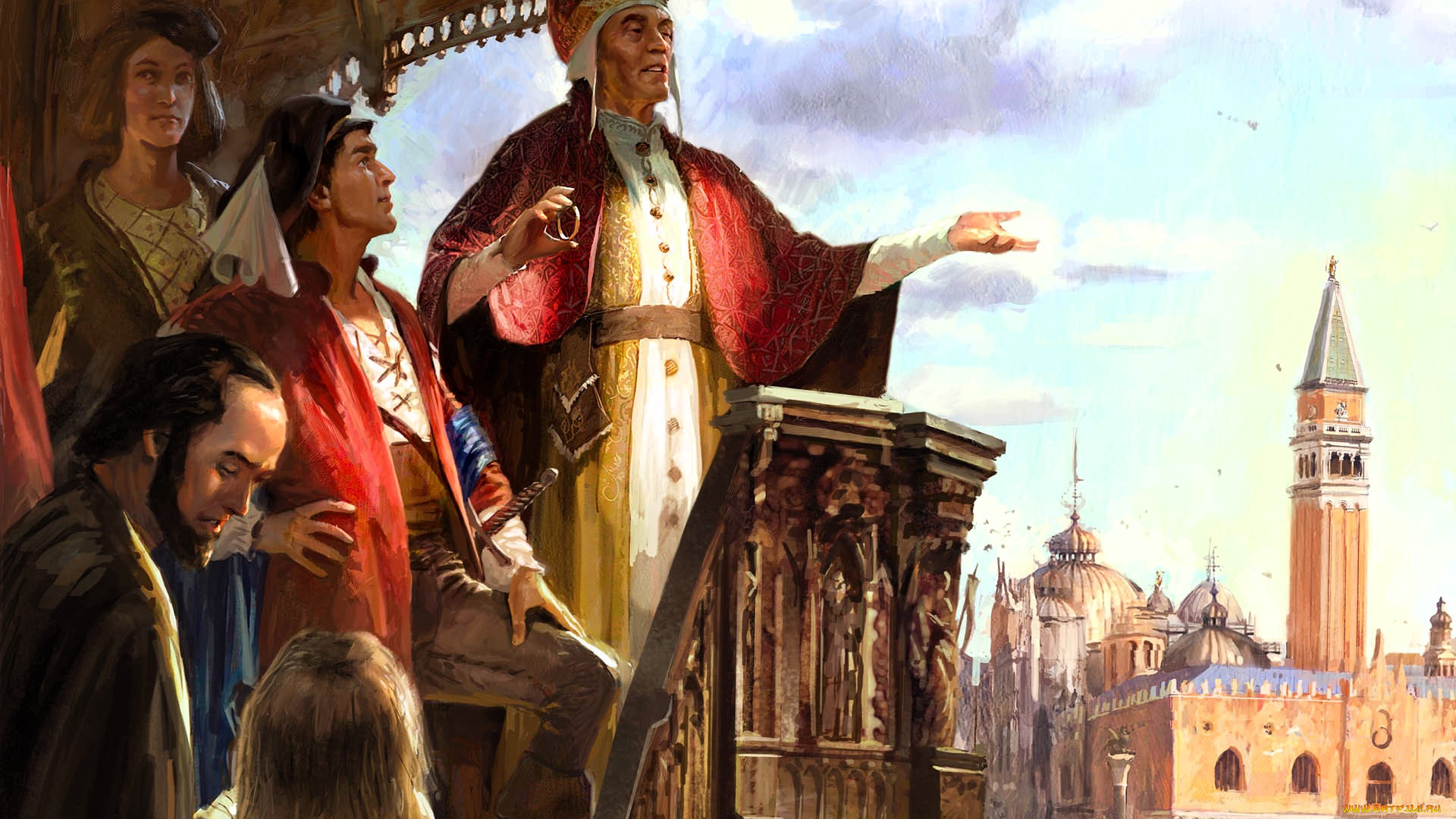 видео, игры, anno, 1404, , venice, люди, дож, навес, венеция, здания