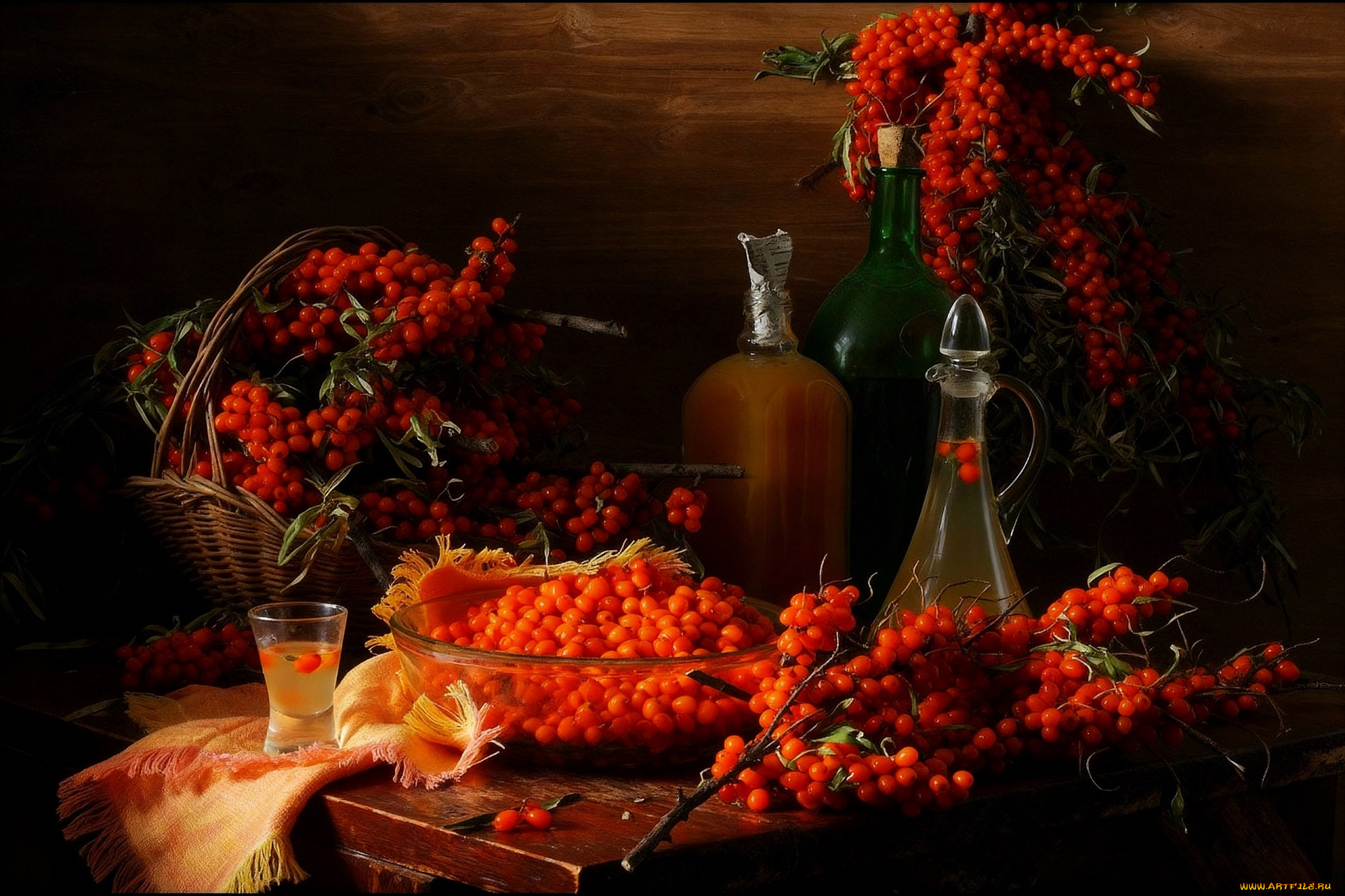 рисованное, еда, натюрморт