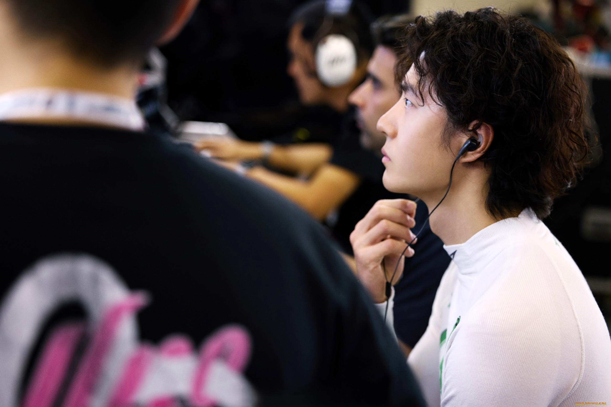 мужчины, wang, yi, bo, актер, певец, свитер, наушники, люди