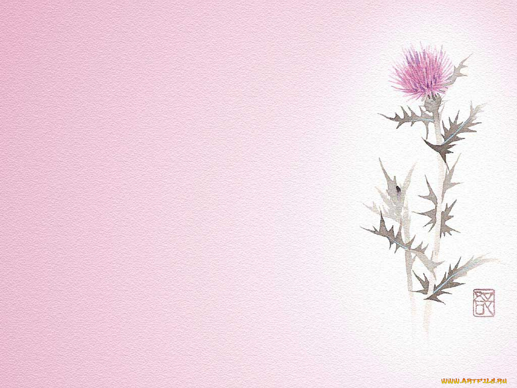 рисованные, цветы