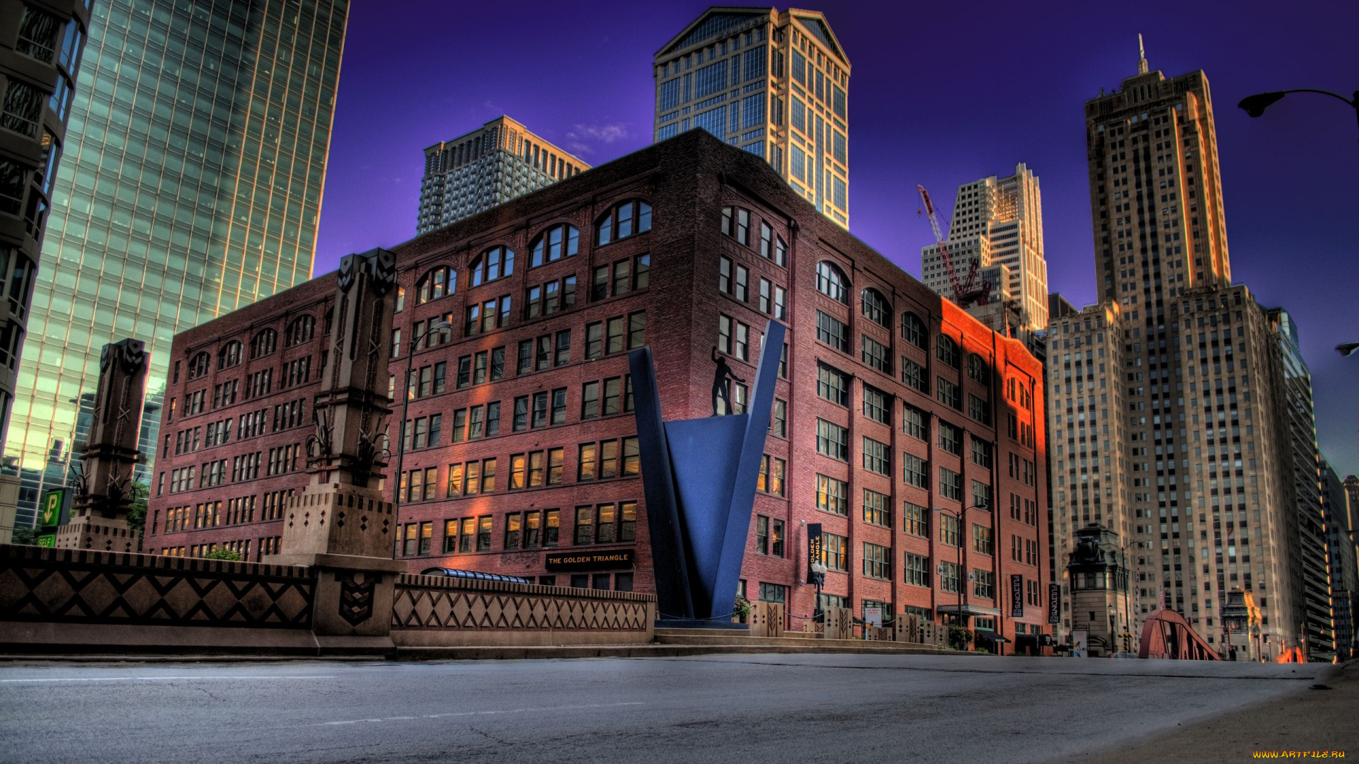 города, здания, дома, чикаго, цветокоррекция, кирпичи, старое, cша