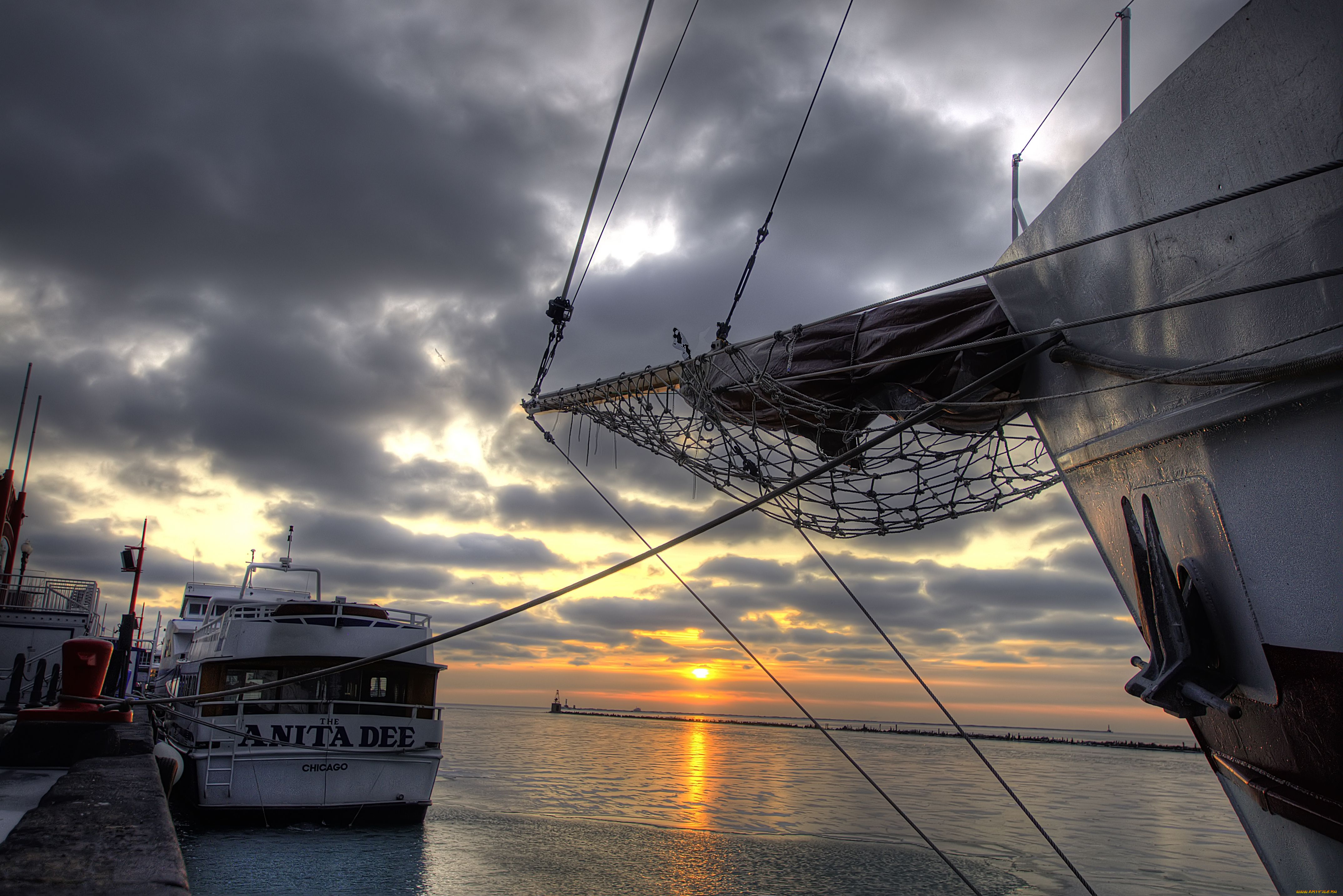 корабли, порты, причалы