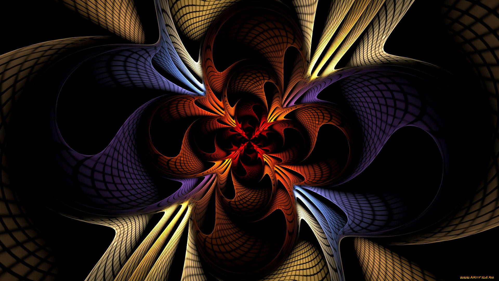 3д, графика, fractal, фракталы, фон, цвета, узор, фрактал