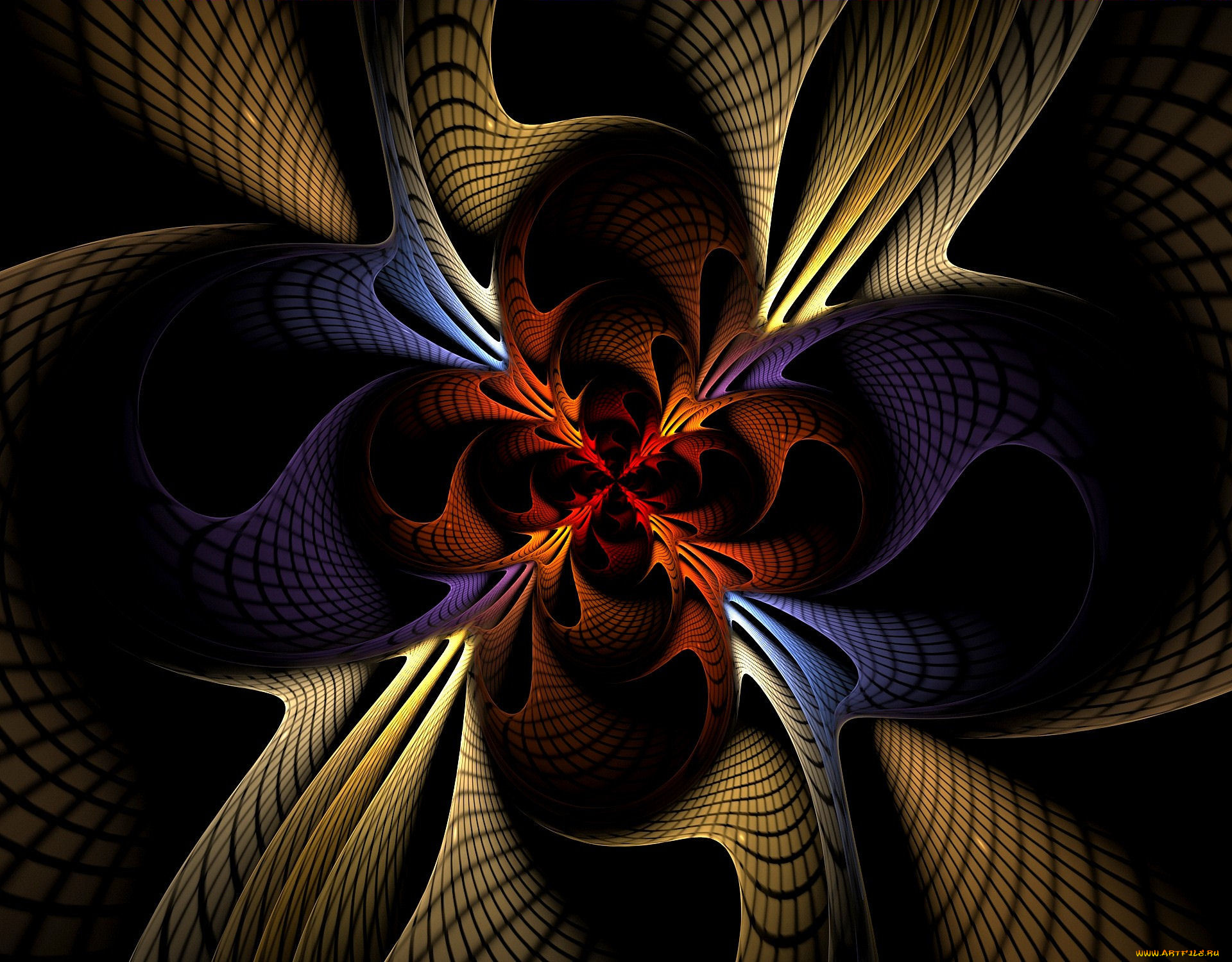 3д, графика, fractal, фракталы, фон, цвета, узор, фрактал