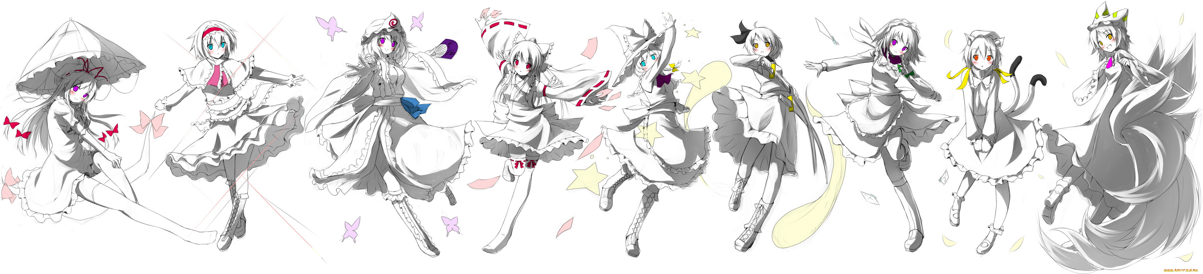 аниме, touhou, персонажи, тохо