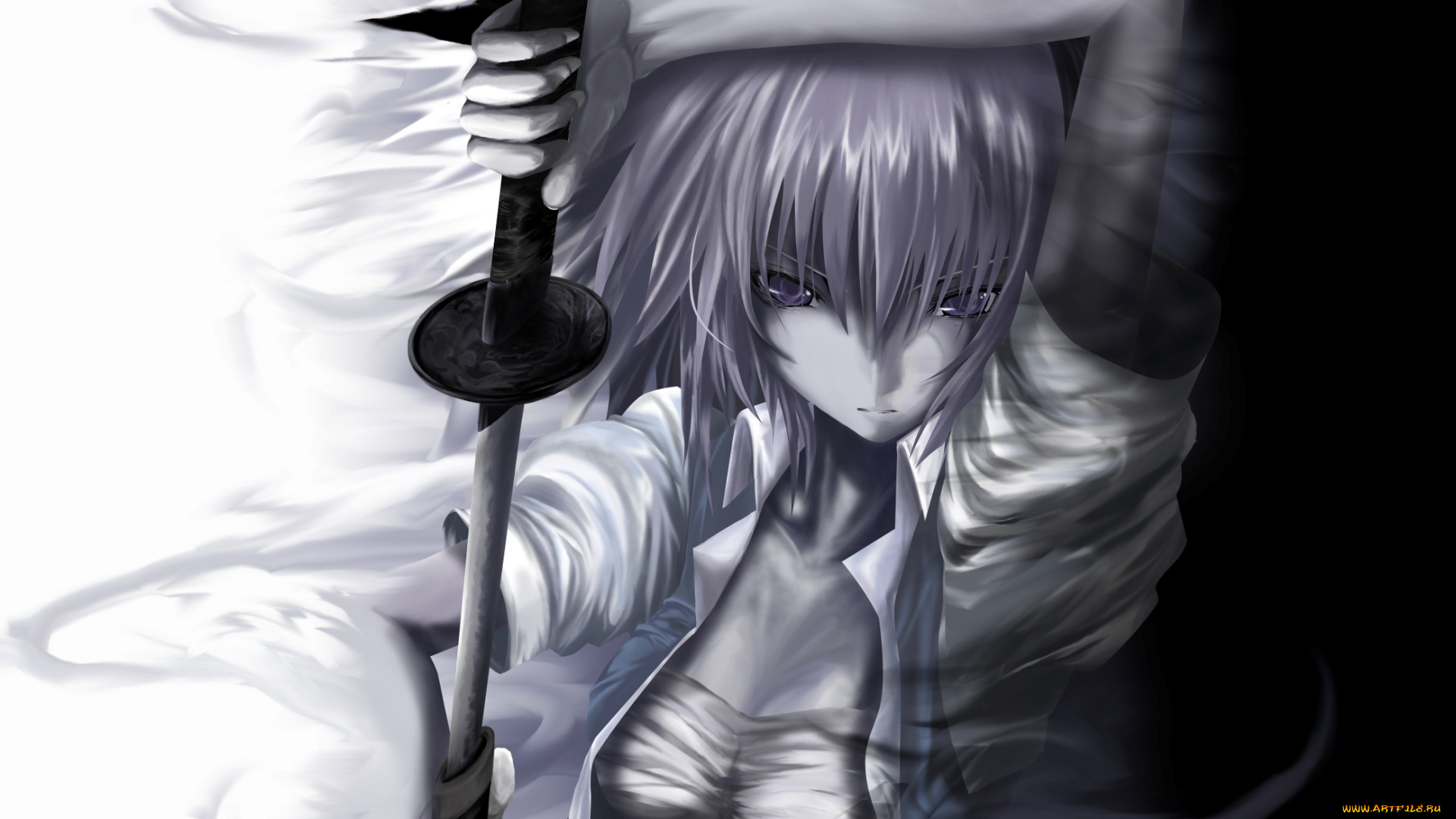 аниме, touhou, konpaku, youmu