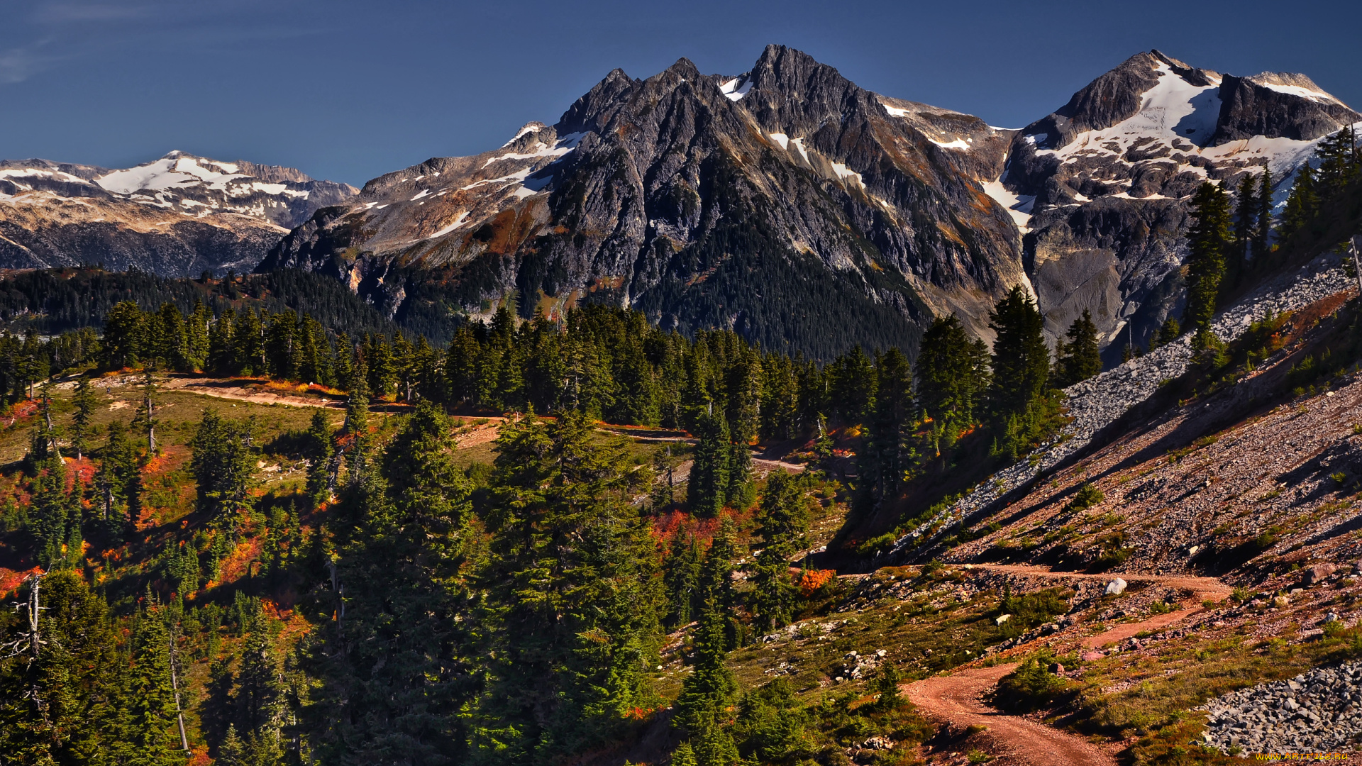 авт, иван, андреевич, природа, горы, пейзаж, дорога, деревья